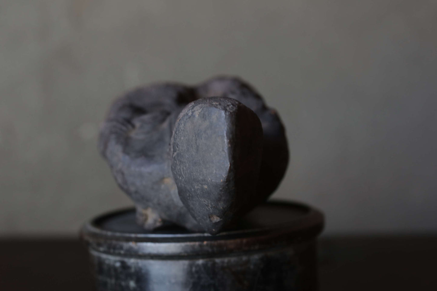 Shinto Omamori- Antique Ebisu Pottery Statue, Edo Japan Lucky God, 1870s