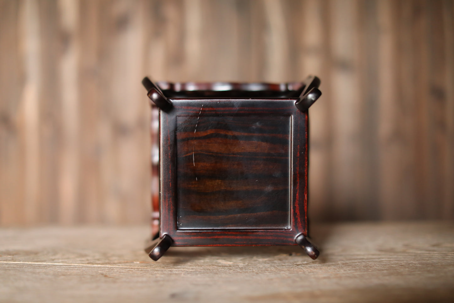 Pedestal - Japanese Wood Furniture Ikebana Bonsai Stand Karaki Black Brown
