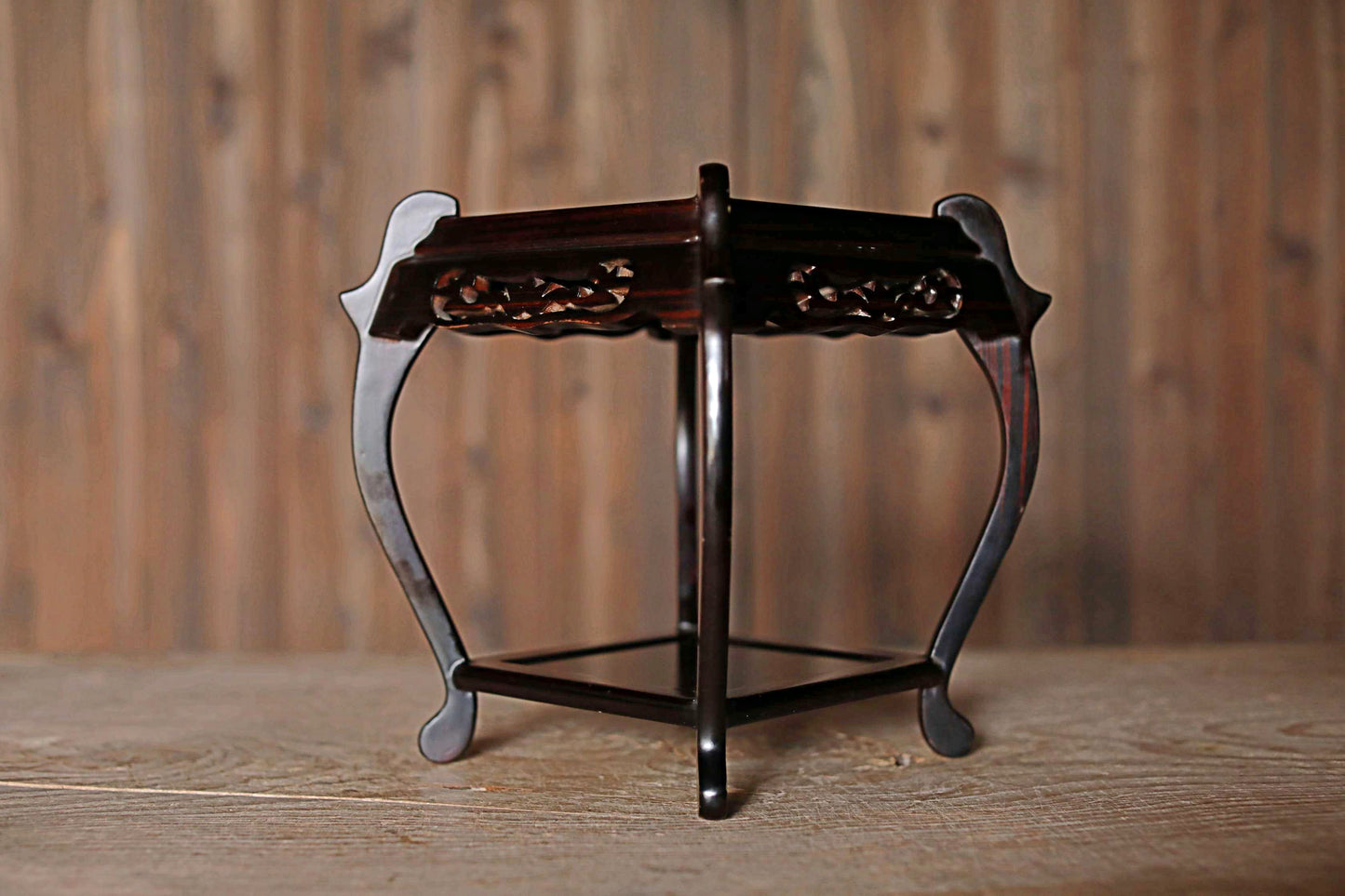 Pedestal - Japanese Wood Furniture Ikebana Bonsai Stand Karaki Black Brown