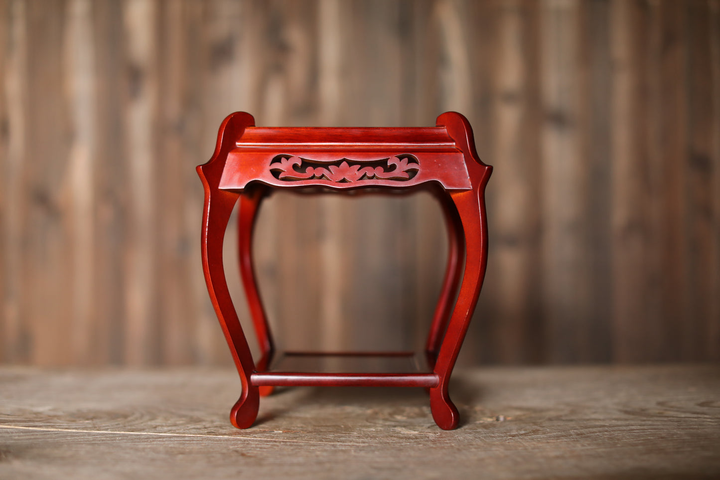 Pedestal - Japanese Wood Furniture Ikebana Bonsai Stand Karaki Red brown