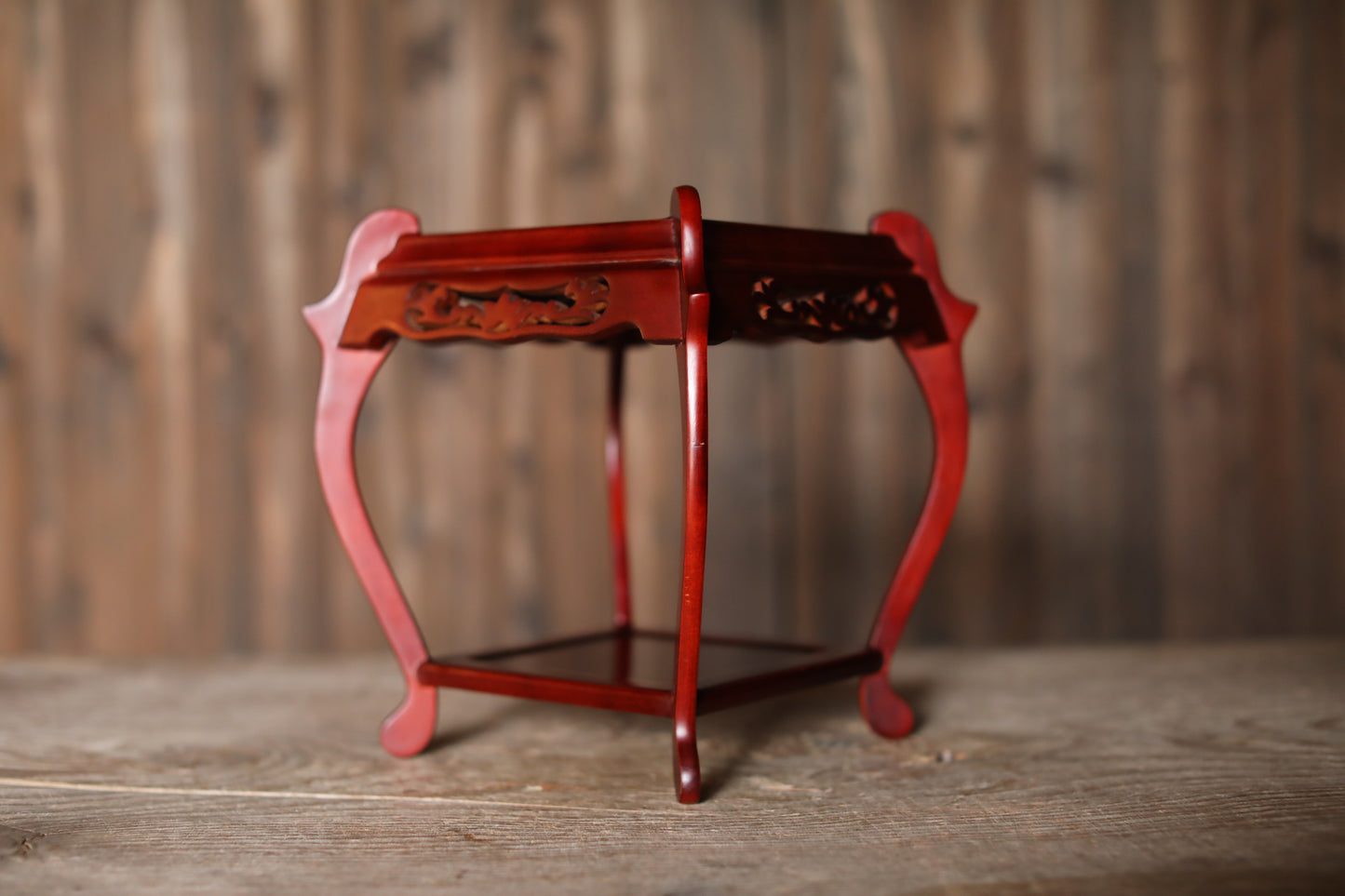 Pedestal - Japanese Wood Furniture Ikebana Bonsai Stand Karaki Red brown