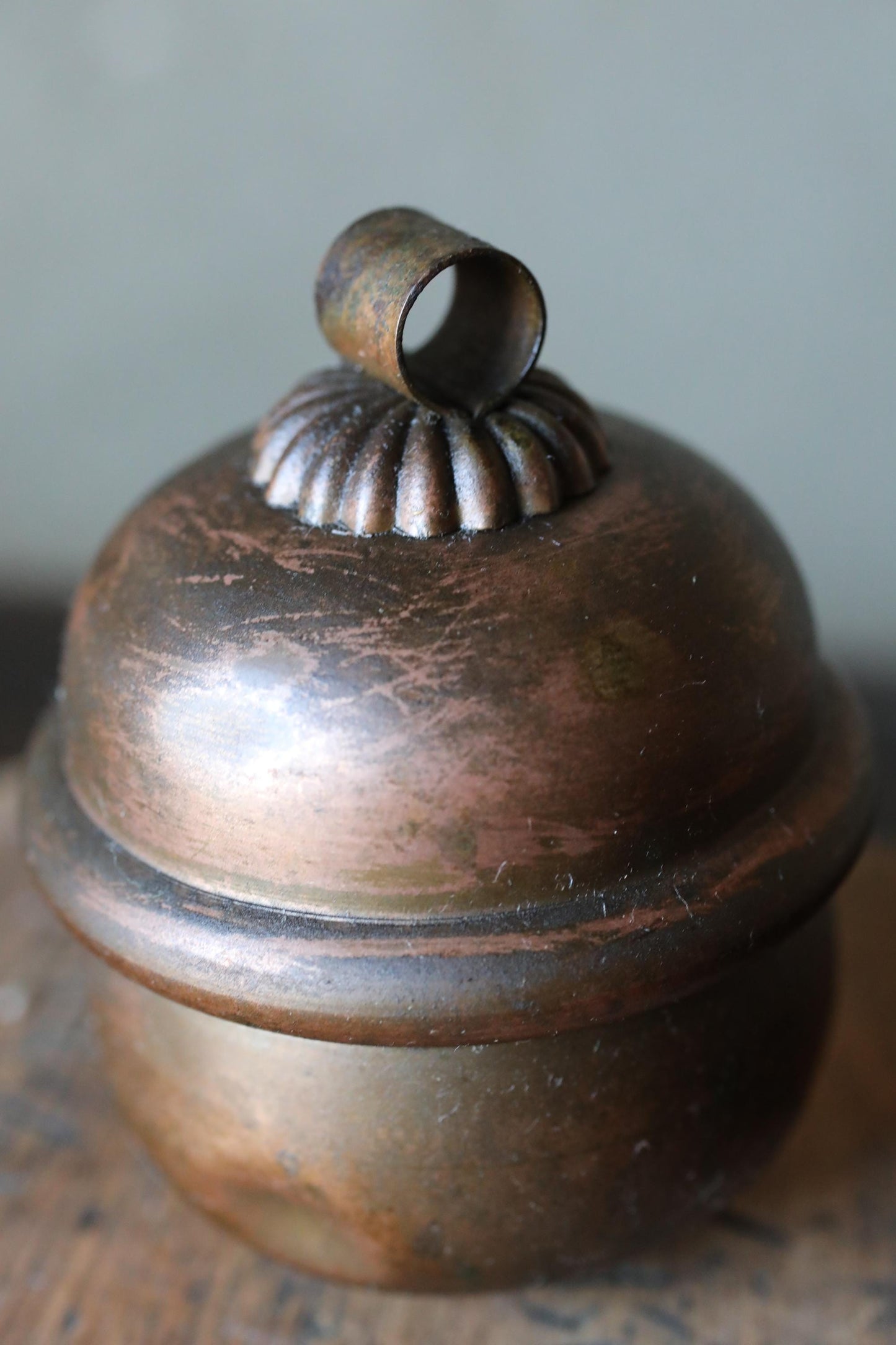 Japanese Bronze Shrine Bell - Handcrafted Antique Metal, Traditional Shinto Ritual Tool