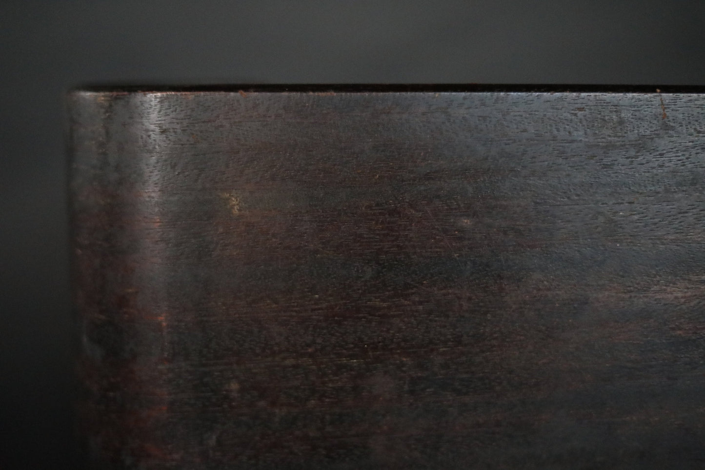 Japanese Bonsai Stand - Black Lacquer Pedestal With Rolled Legs | Vintage Wood Display Table