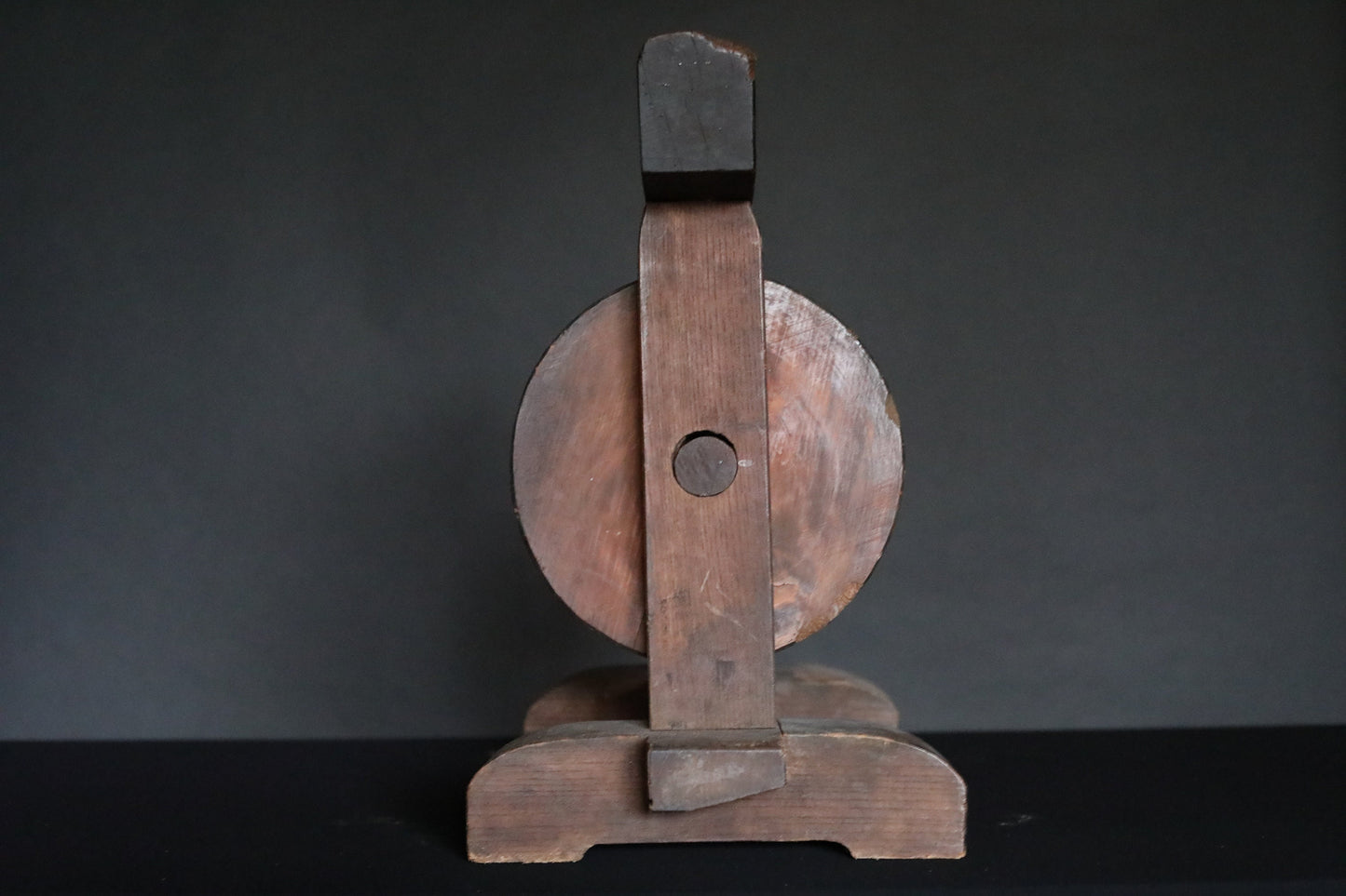 Japanese Silk Bobbin - Antique Wooden Spool Winder | Edo Period Craft Tool W59cm