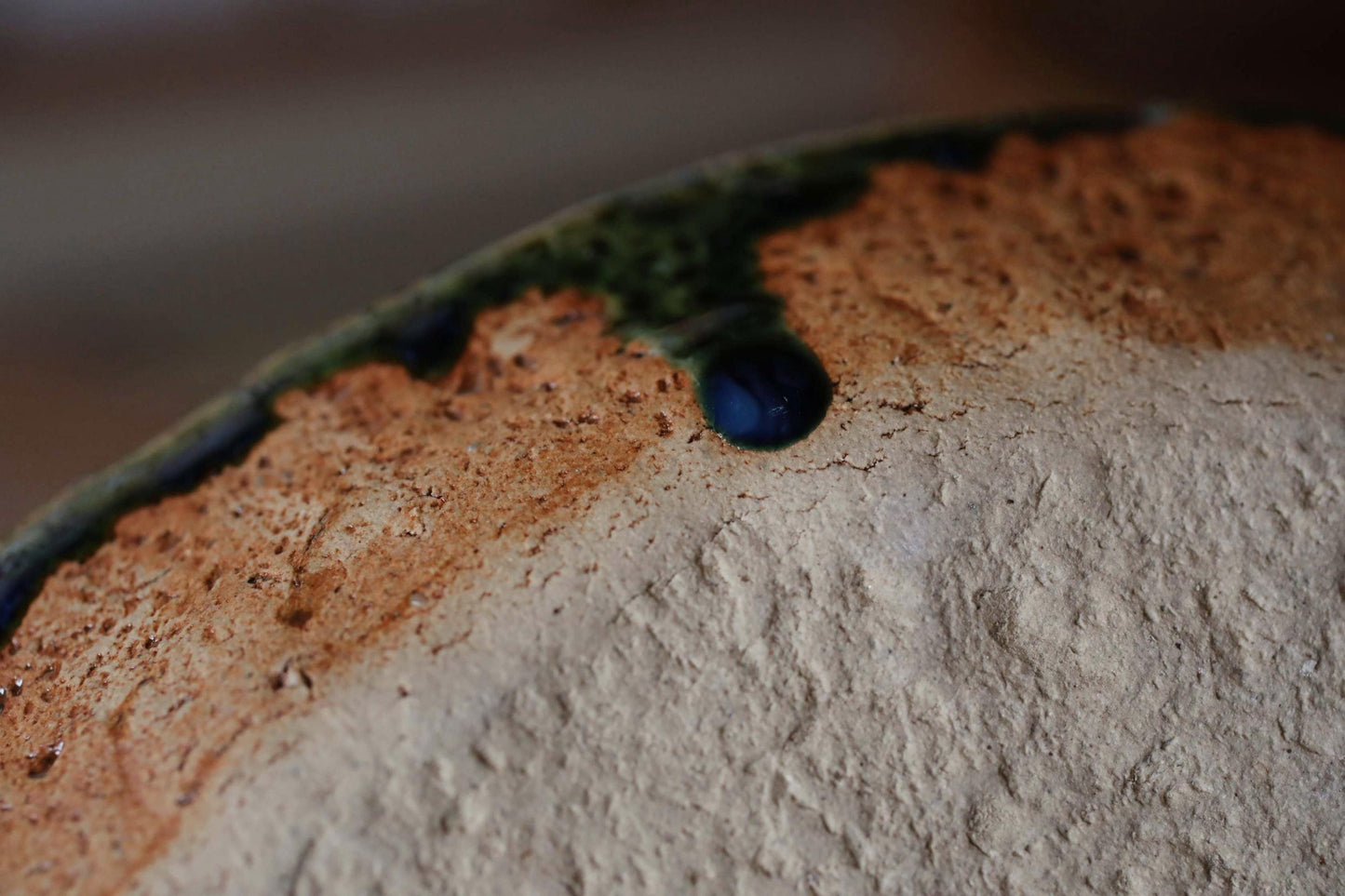 Oribe Ware Platter - Japanese Ceramic Green Rectangular Dish, Handmade Stoneware