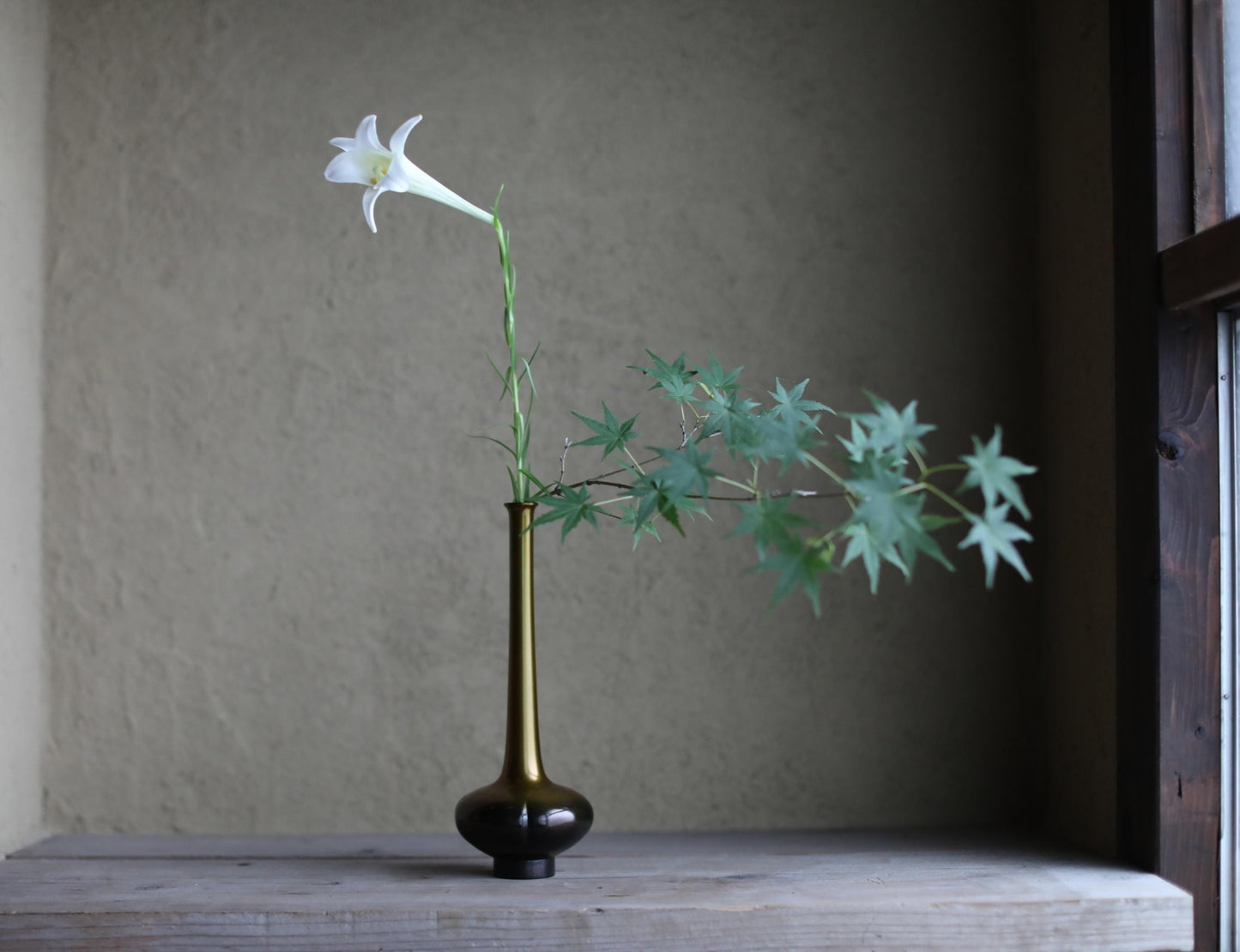 Vintage Japanese Bronze Vase - Boke Style Signed Ikebana Flower Holder with Gift Box 25cm