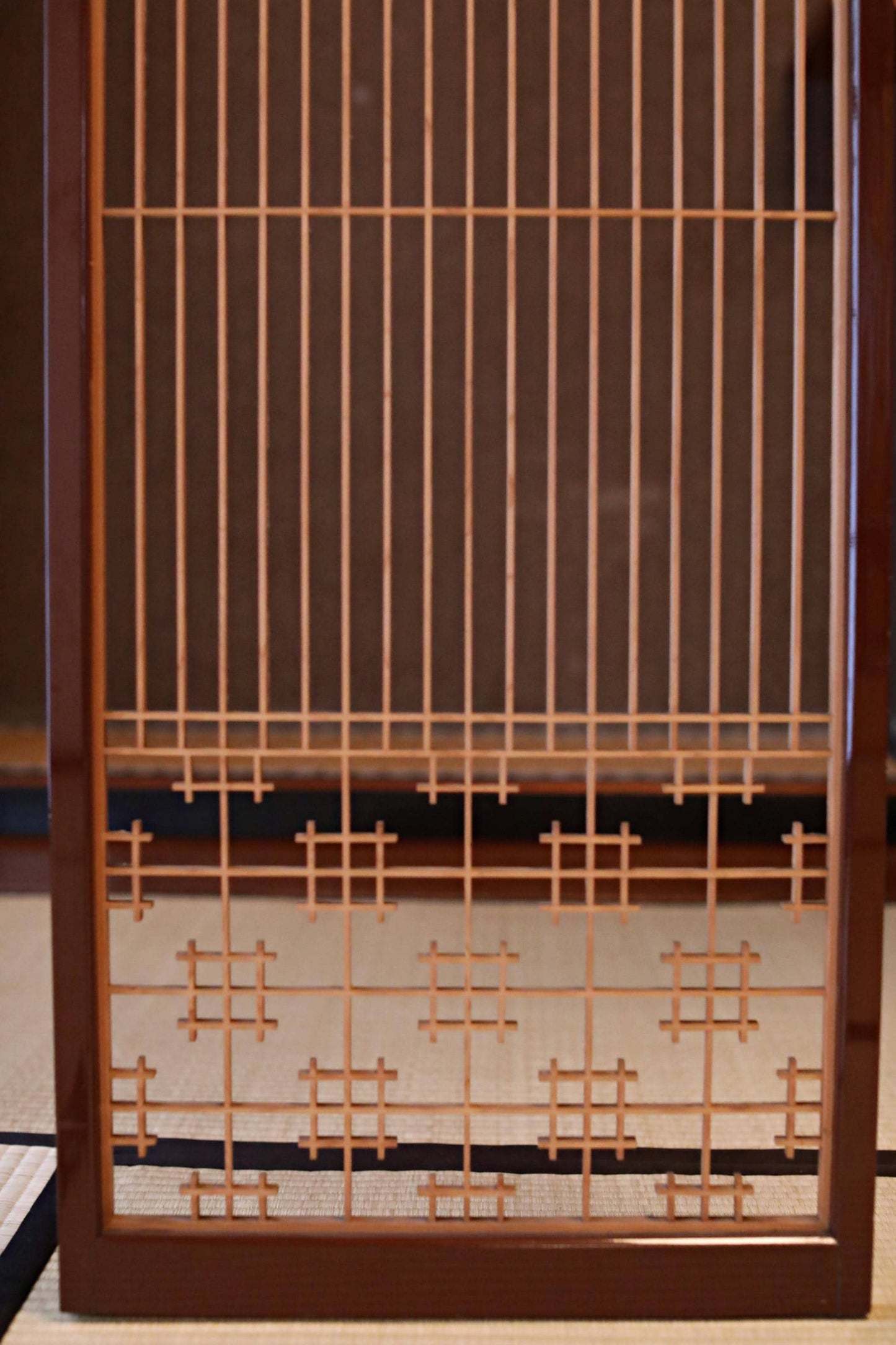 Kumiko Shoji Screen - Antique Japanese Wooden Lattice Panel | Handcrafted Wood Art