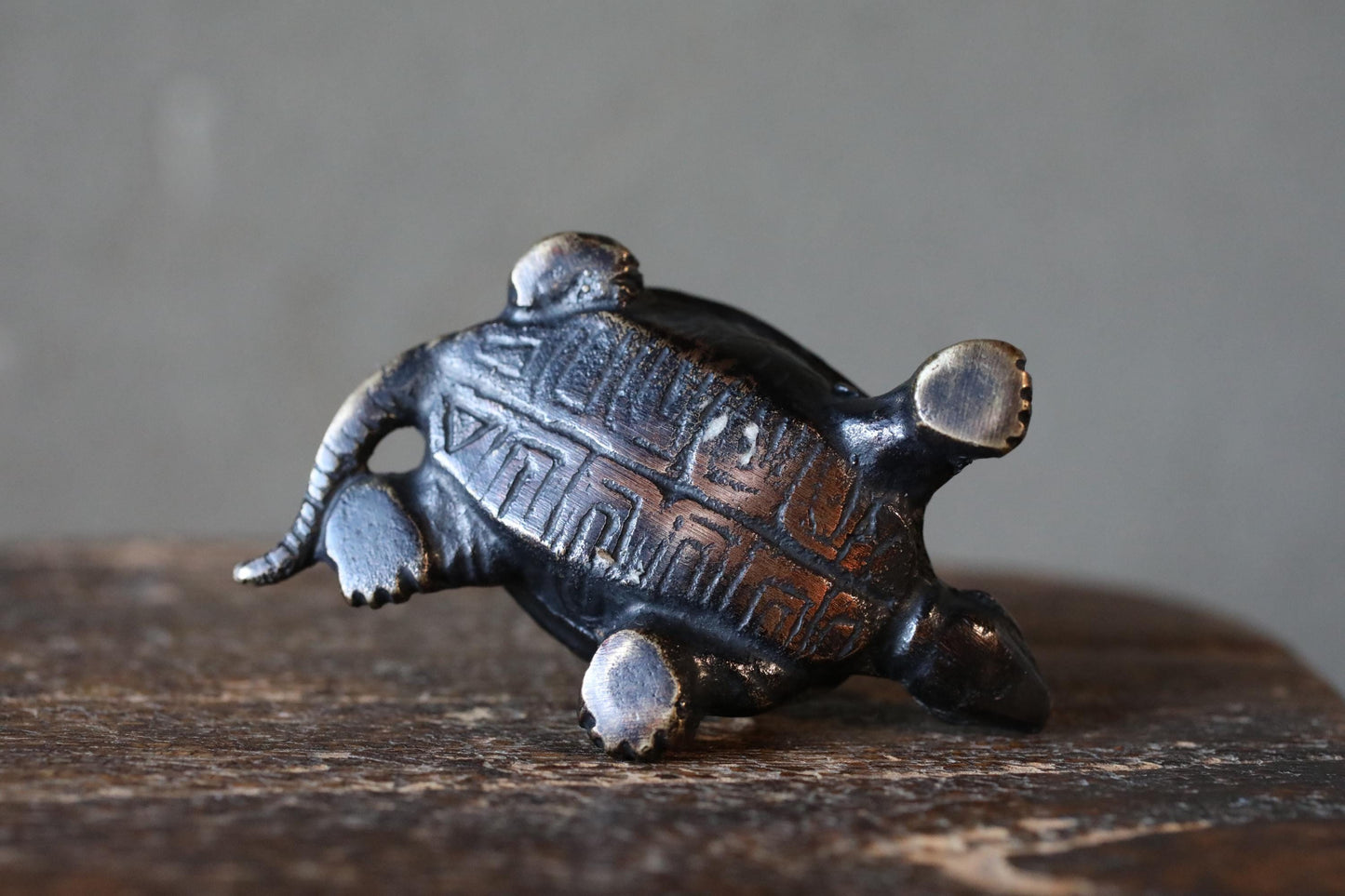 Japanese Bronze Water Dropper - Vintage Turtle Ornament | Kanji Calligraphy Tool