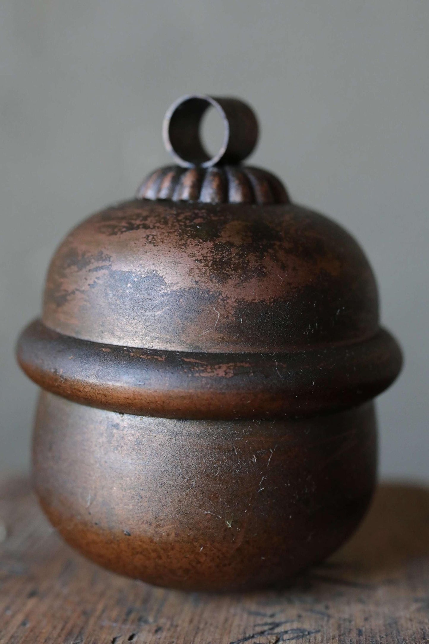 Japanese Bronze Shrine Bell - Handcrafted Antique Metal, Traditional Shinto Ritual Tool