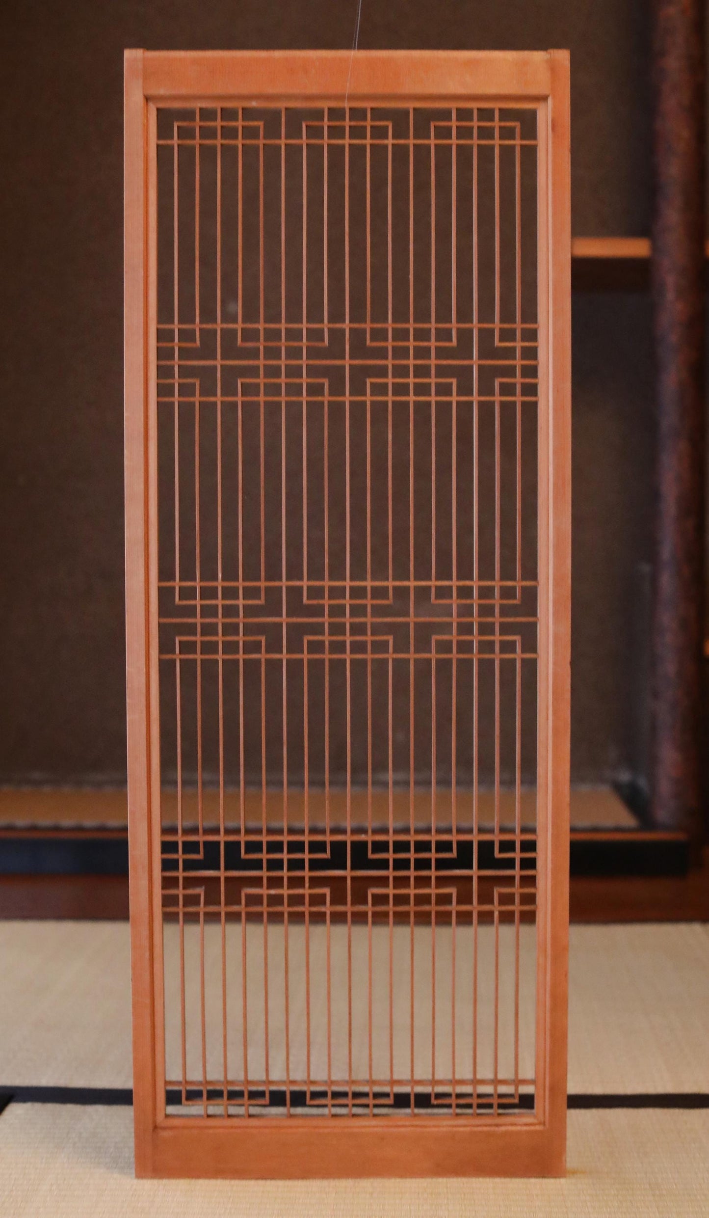 Kumiko Shoji Screen - Handcrafted Japanese Room Divider | Vintage Wooden Lattice Panel