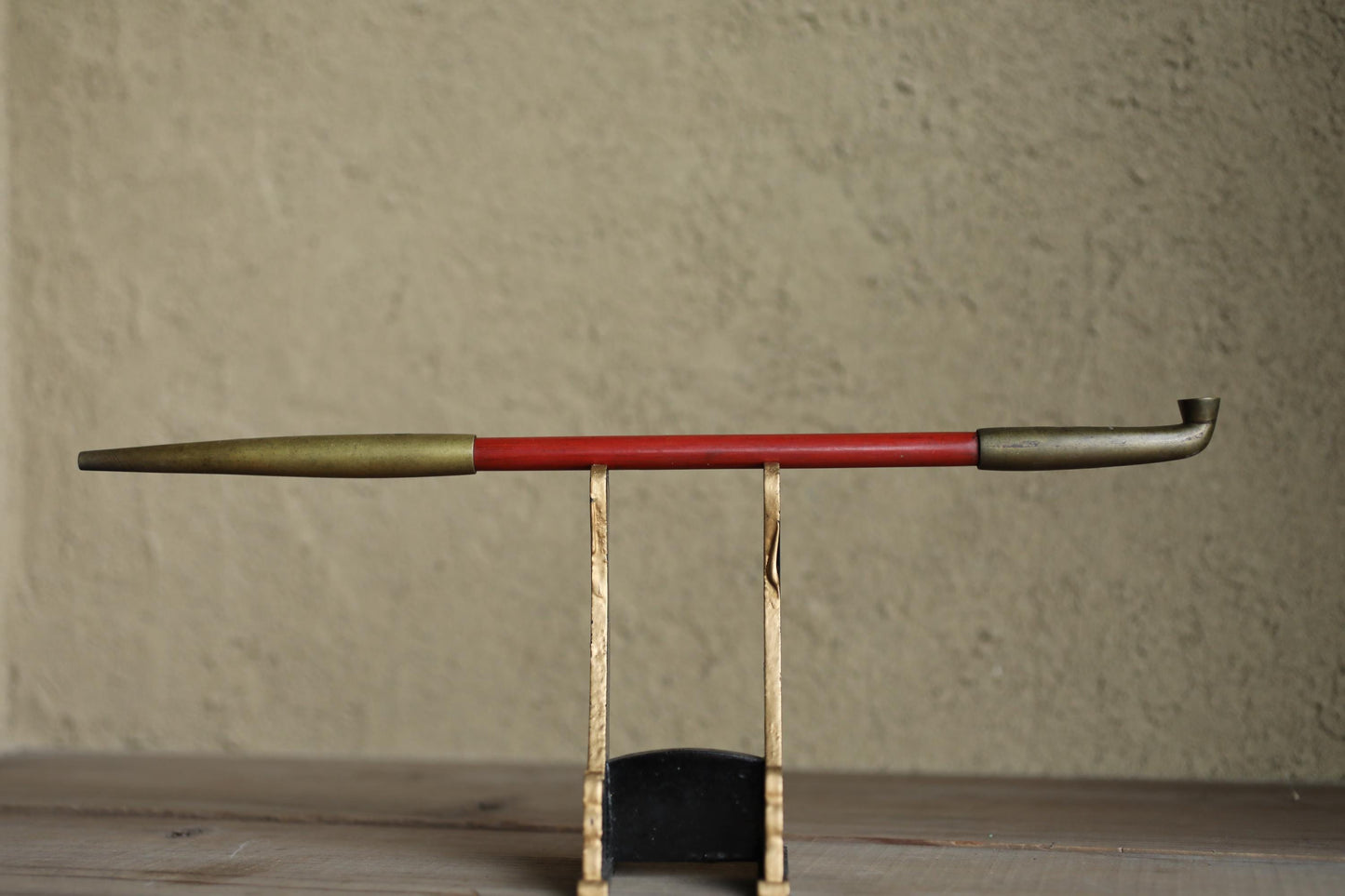Japanese Vintage Smoking Pipe - Long Bamboo and Brass Kiseru Pipe with Cool Mild Smoke