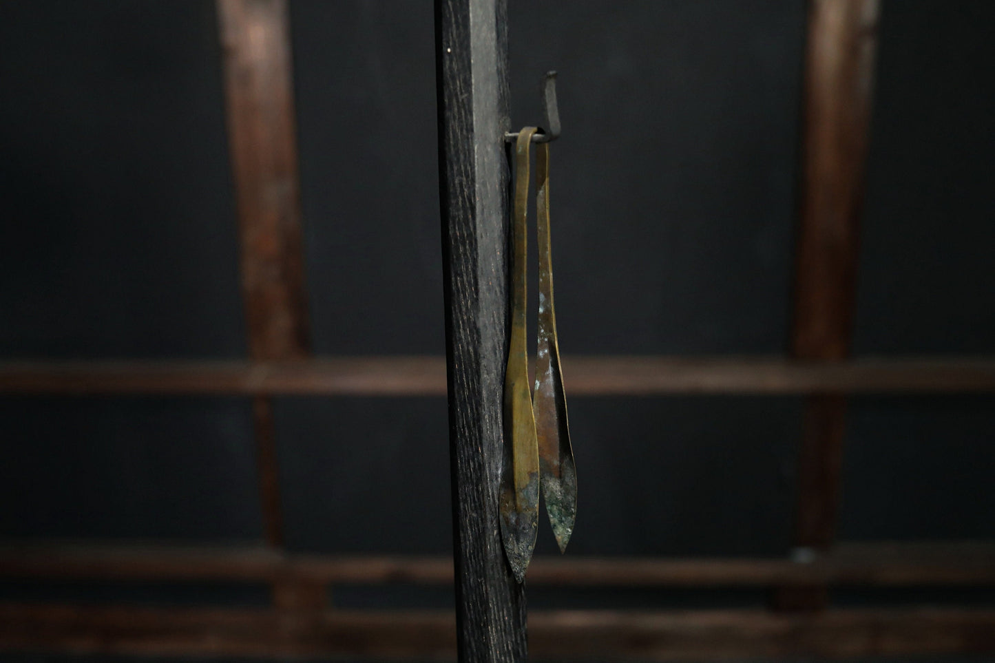 Antique Wooden Candlestick - Large Japanese Edo Period Lantern With Flower Carved Base