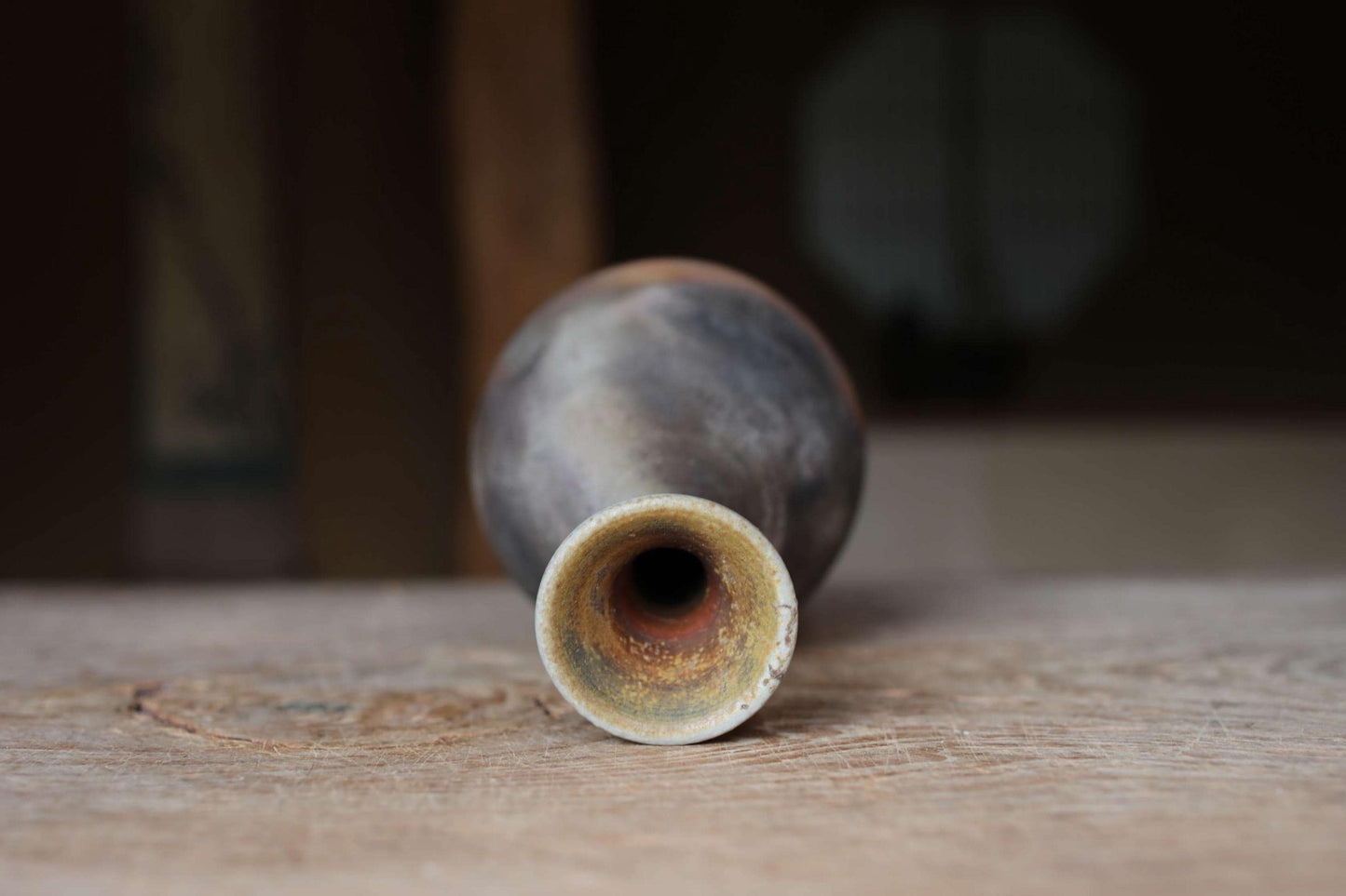 Bizen Ware Vase - Signed Japanese Pottery for Ikebana & Tea Ceremony Gift