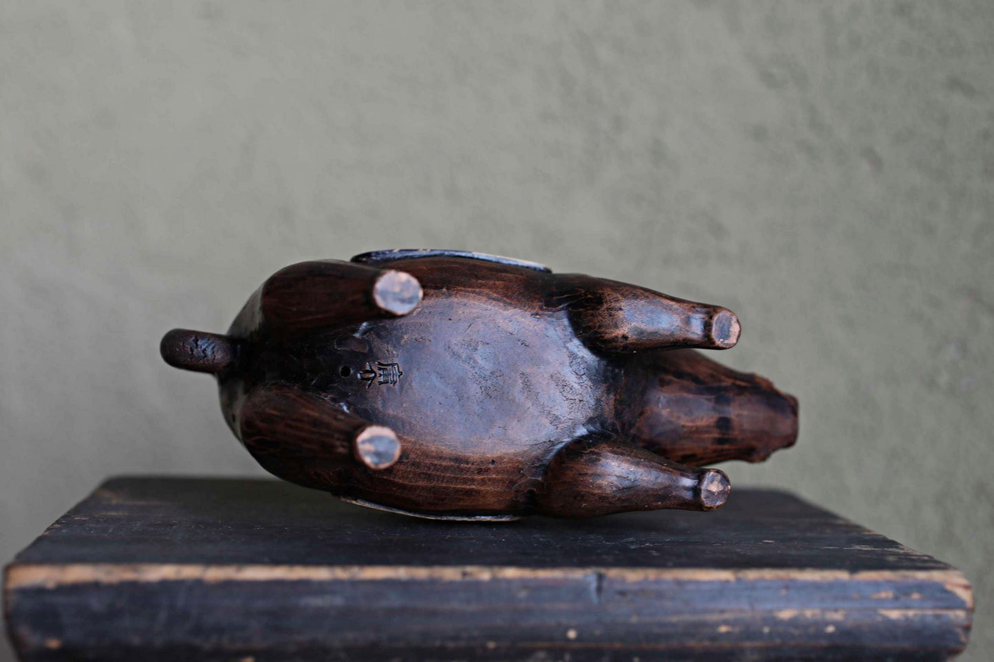 Vintage Japanese Pottery Handmade Boar Figurine - Chinese Zodiac Ceramic Animal Ornament
