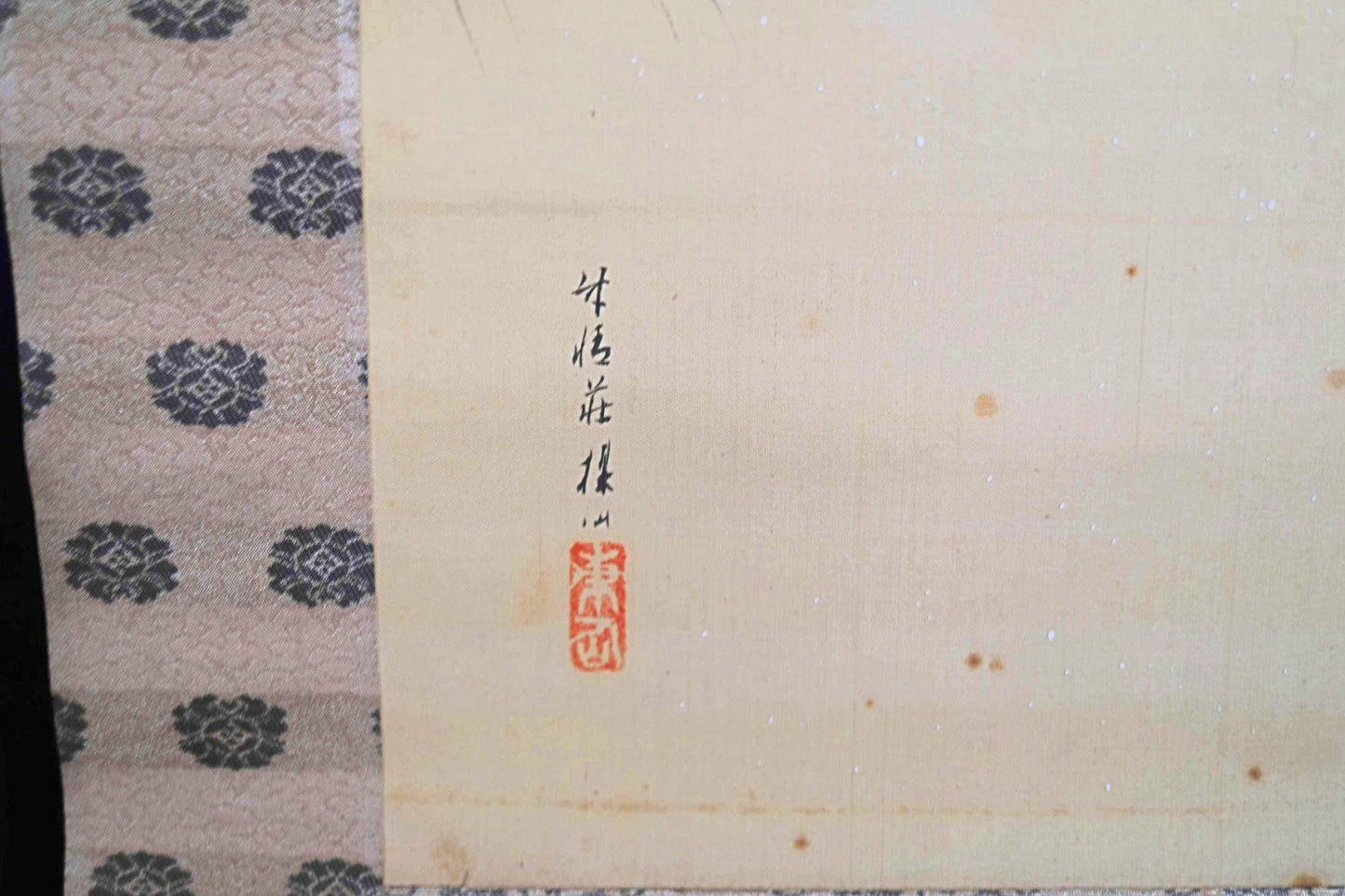 Japanese Antique Scroll - Kyoto Snow Painting on Silk and Paper, Signed Hirai Baisen Artwork