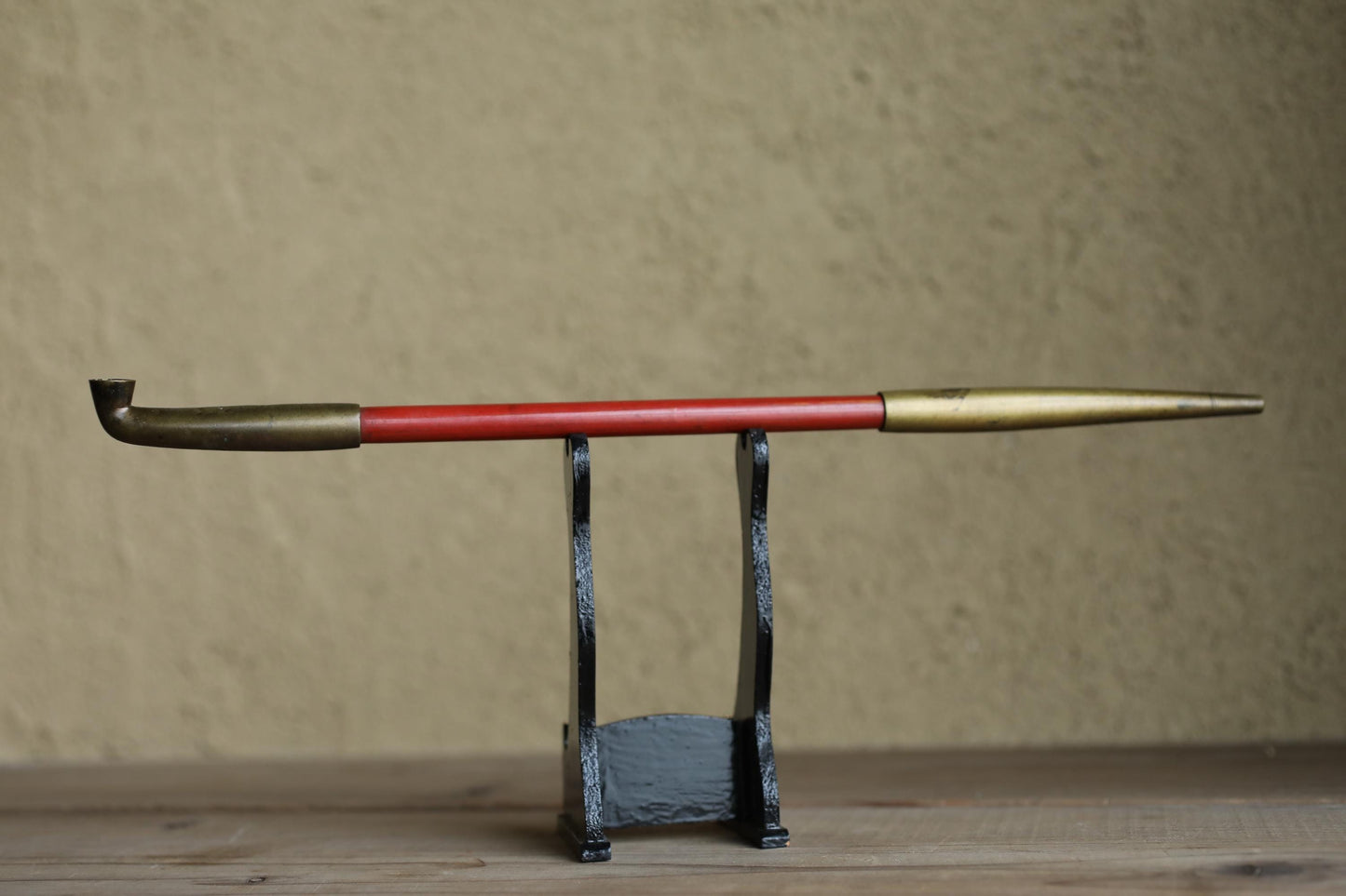 Japanese Vintage Smoking Pipe - Long Bamboo and Brass Kiseru Pipe with Cool Mild Smoke