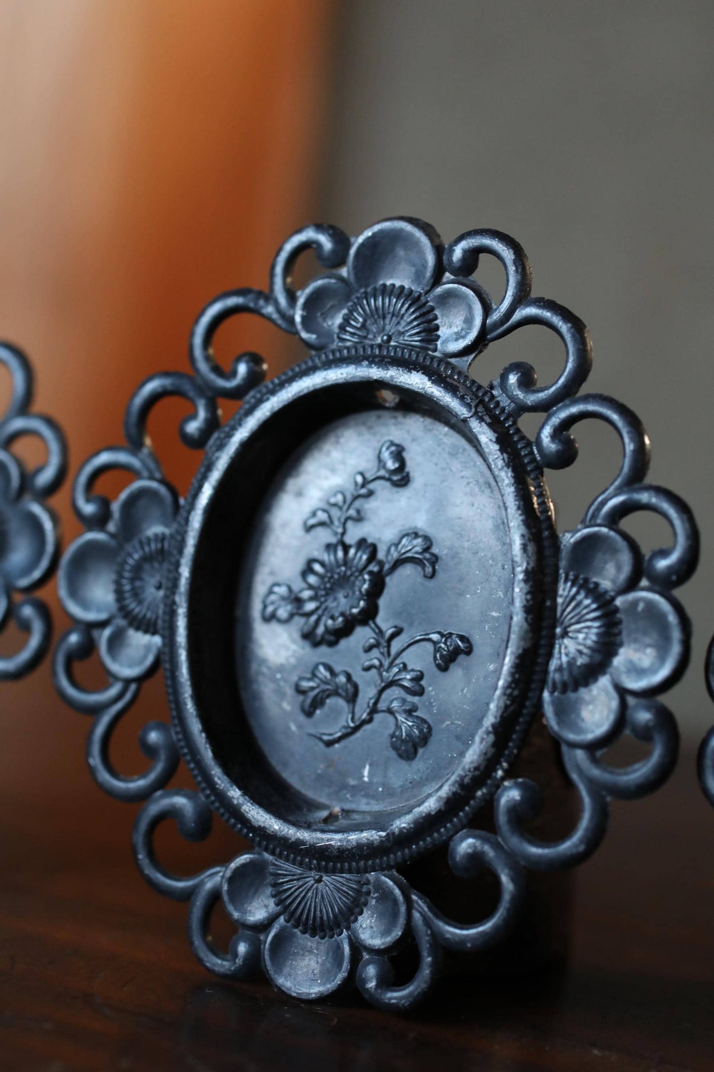 Antique Fusuma Handles | Vintage Japanese Hardware - Ornate Bronze Sliding Door Pulls Set
