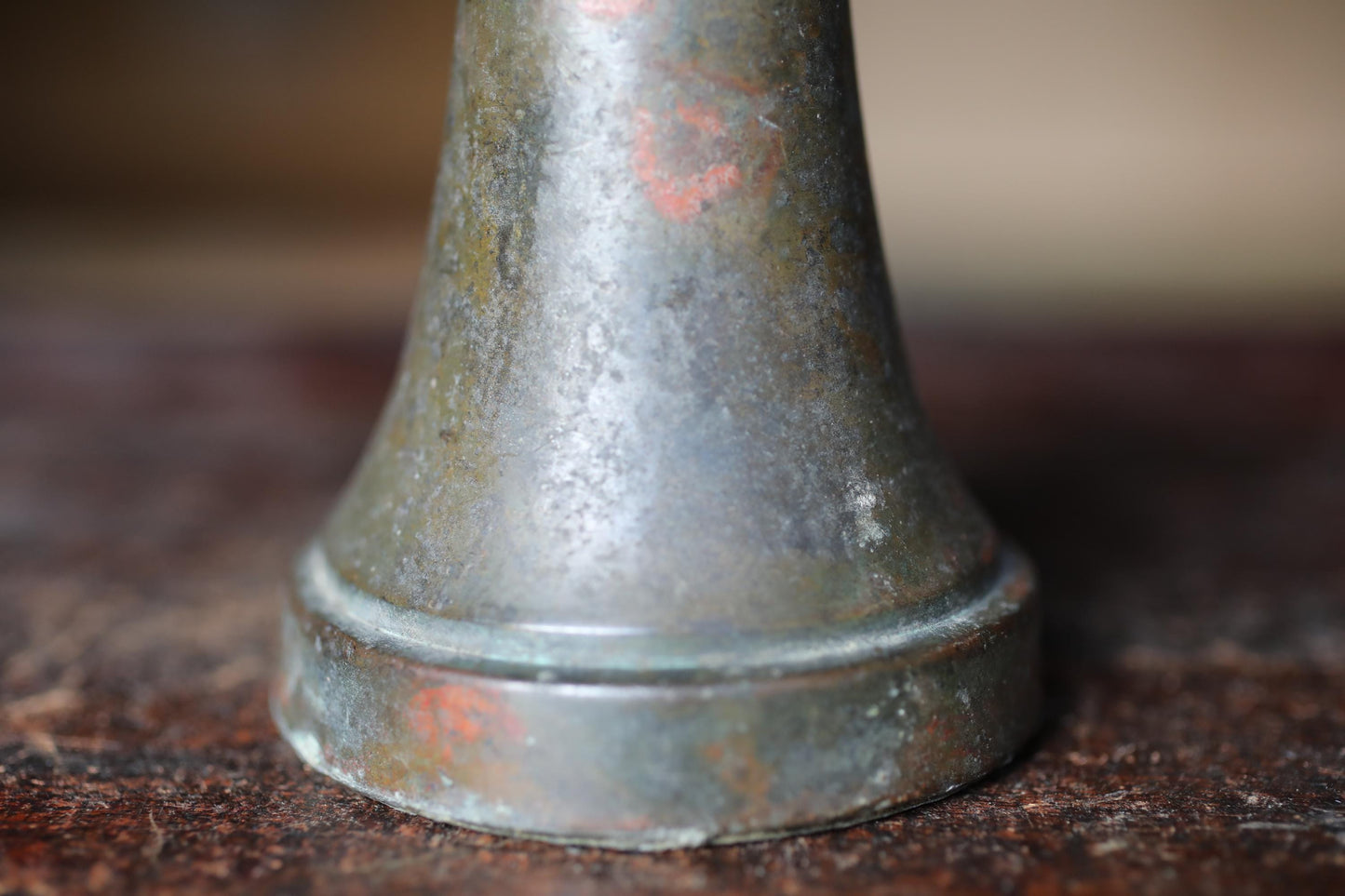 Vintage Japanese Vase - Hand Cast Bronze Flower Vase with Aged Patina