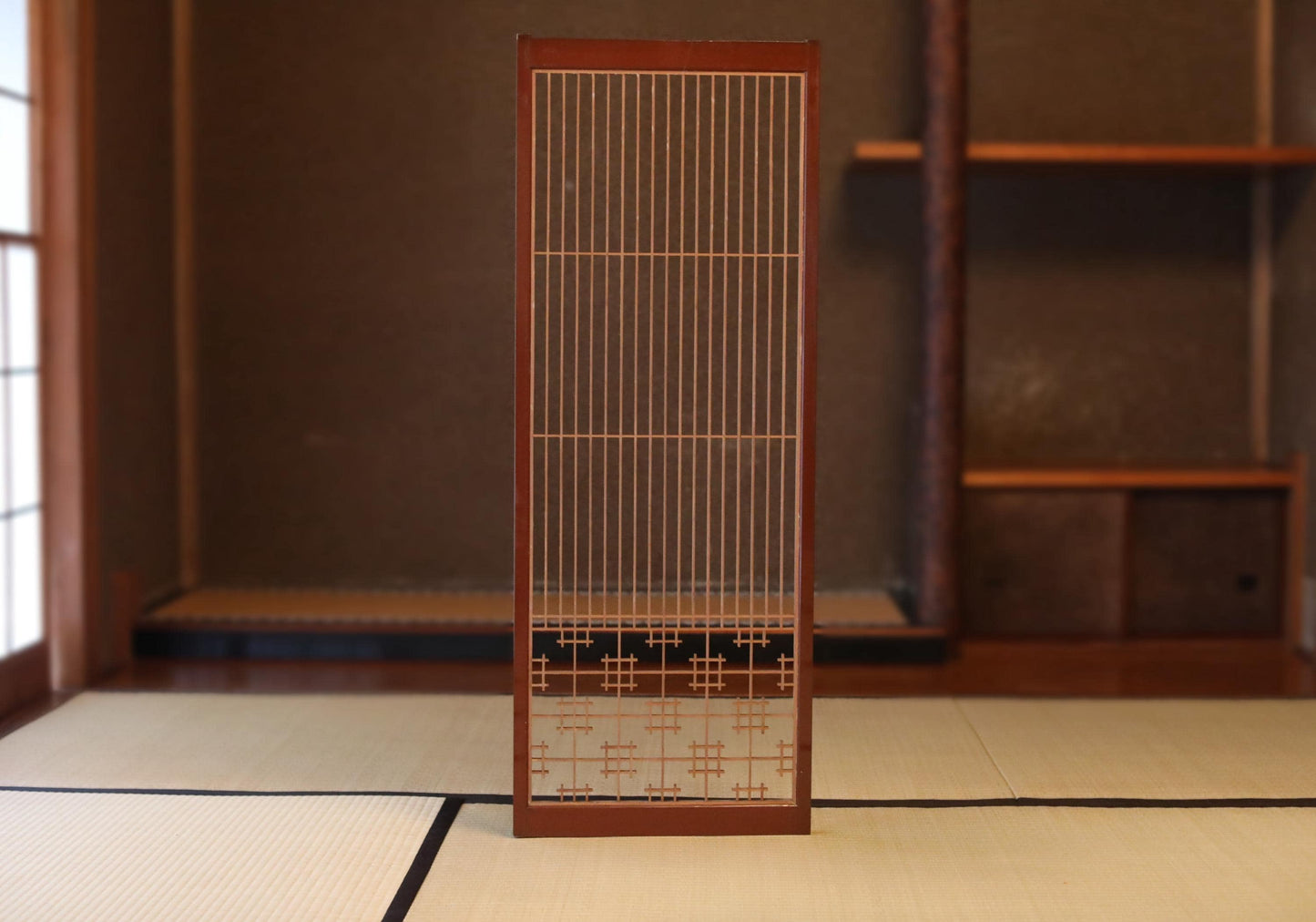 Kumiko Shoji Screen – Handcrafted Japanese Room Divider with Wood Lattice Panel