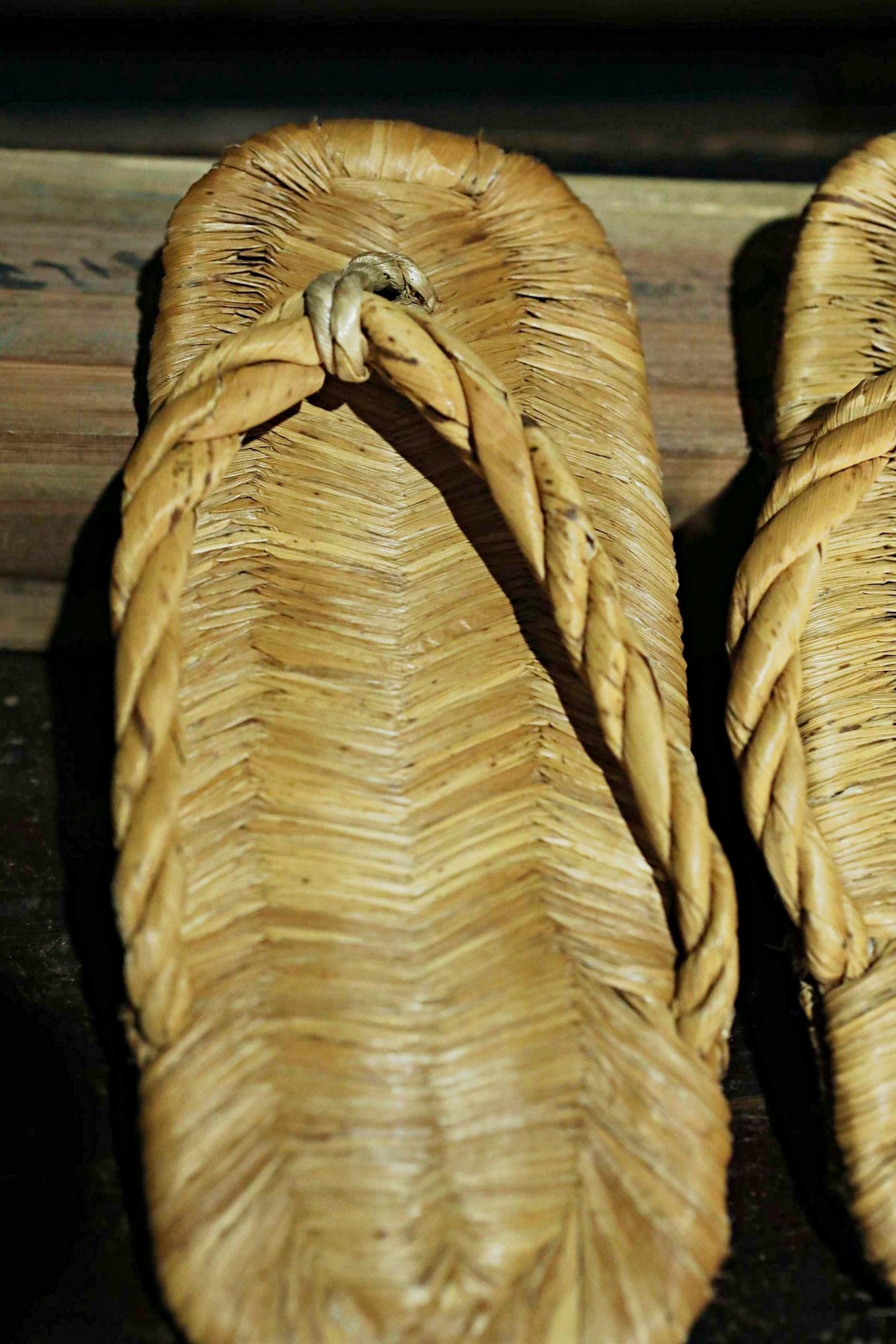 Japanese Straw Sandals - Handmade Waraji Sandals for Tea Ceremony | Vintage Kimono Slippers 9.4in