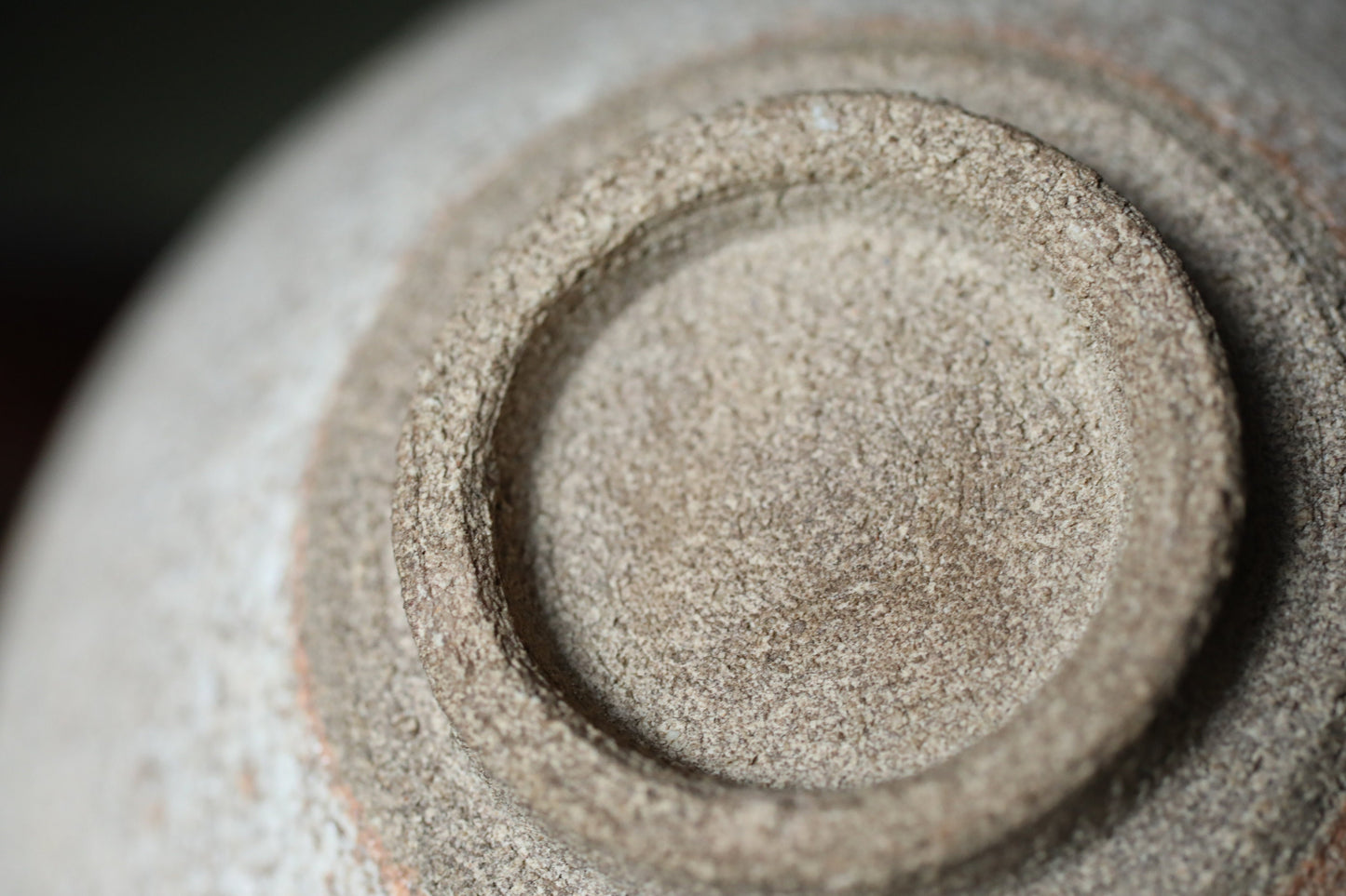 Seto Karatsu Tea Bowl - Vintage Matcha Cup With Whale Skin Pattern & Feldspar White Glaze