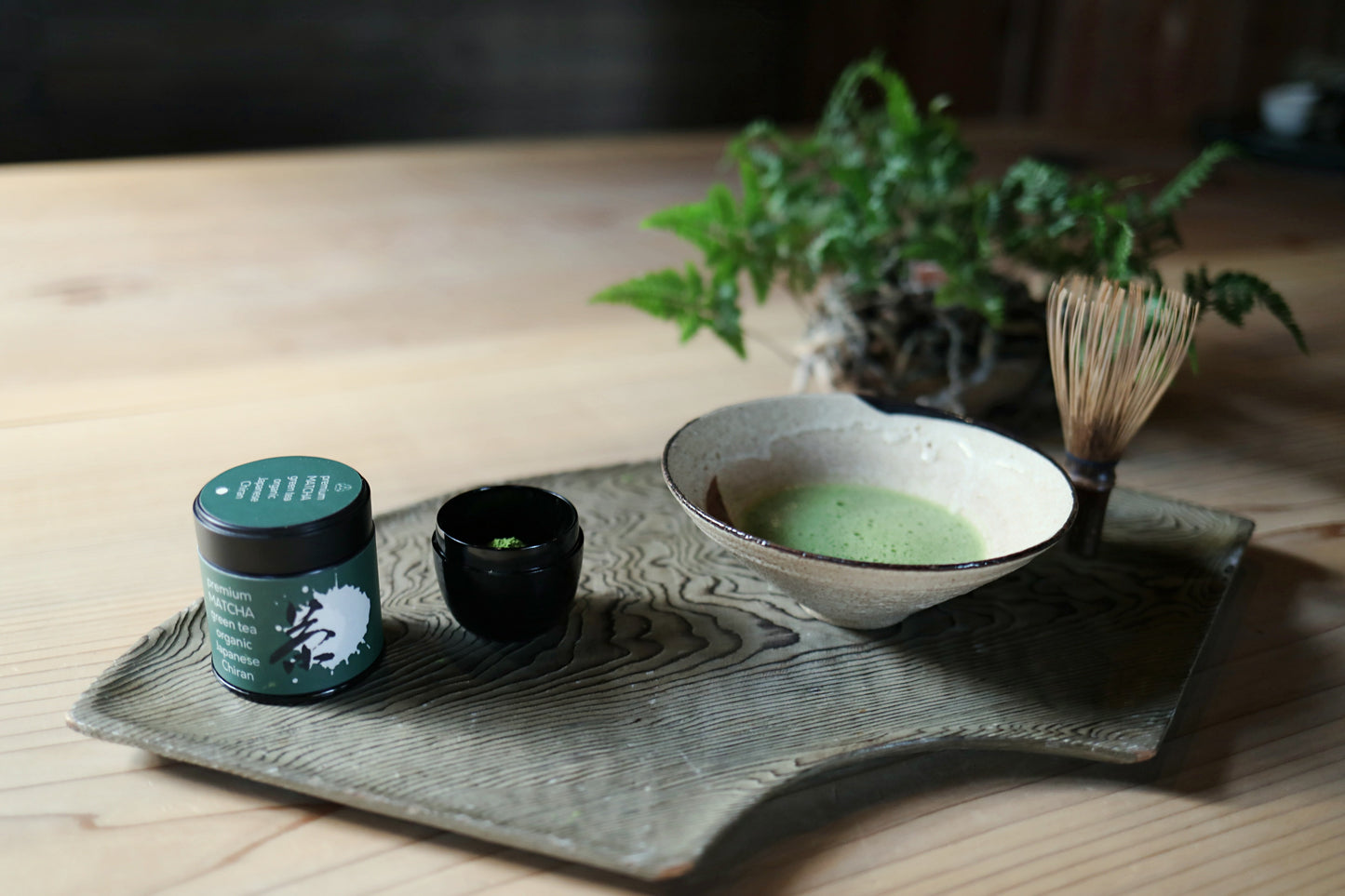 SET! Organic Matcha 1.1oz / 30g and sifter/strainer for Tea ceremony Easily creates smooth matcha Compatible stainless Canister