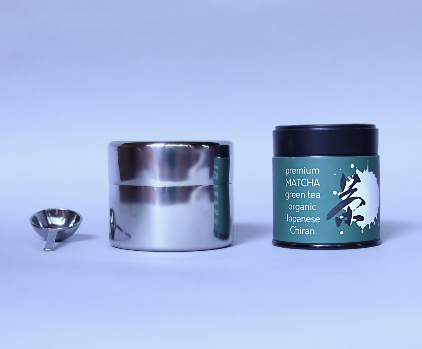 SET! Organic Matcha 1.1oz / 30g and sifter/strainer for Tea ceremony Easily creates smooth matcha Compatible stainless Canister