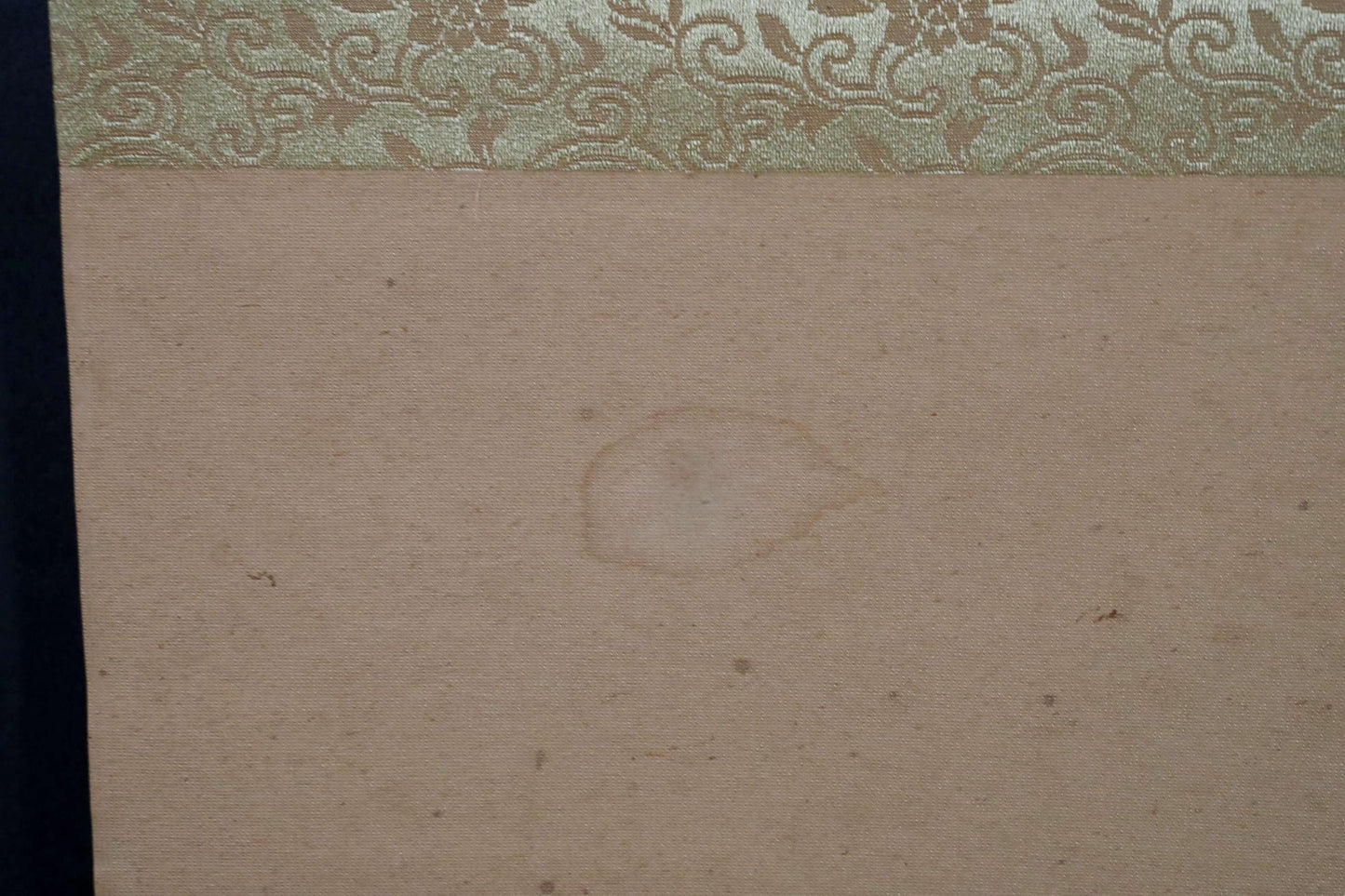Japanese Ink Painting Scroll – Vintage Signed Kakejiku Silk Paper Art, Mountain Landscape