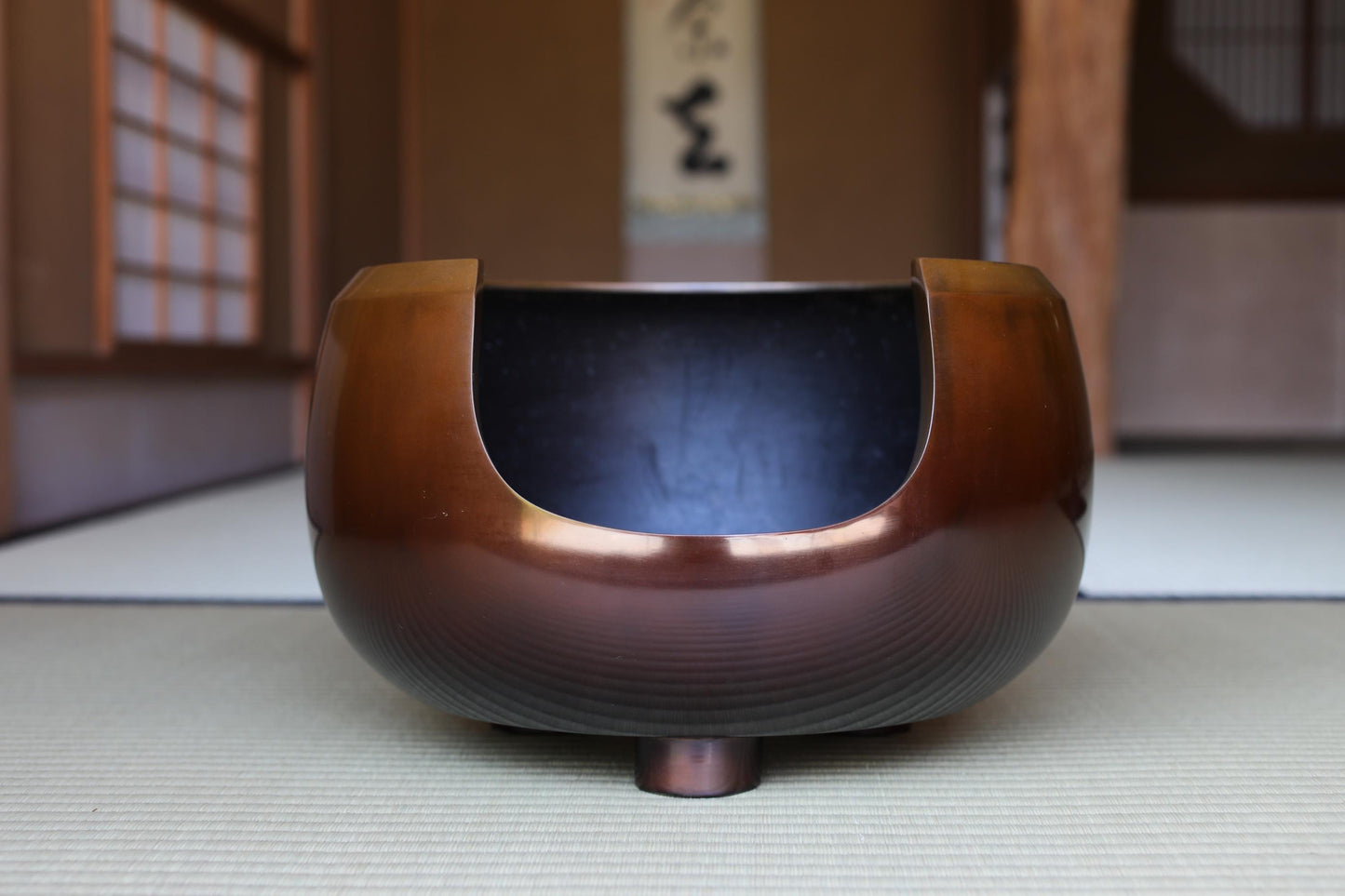 Japanese Bronze Tea Brazier – Master Onishi Art | Takaoka Copperware Furo