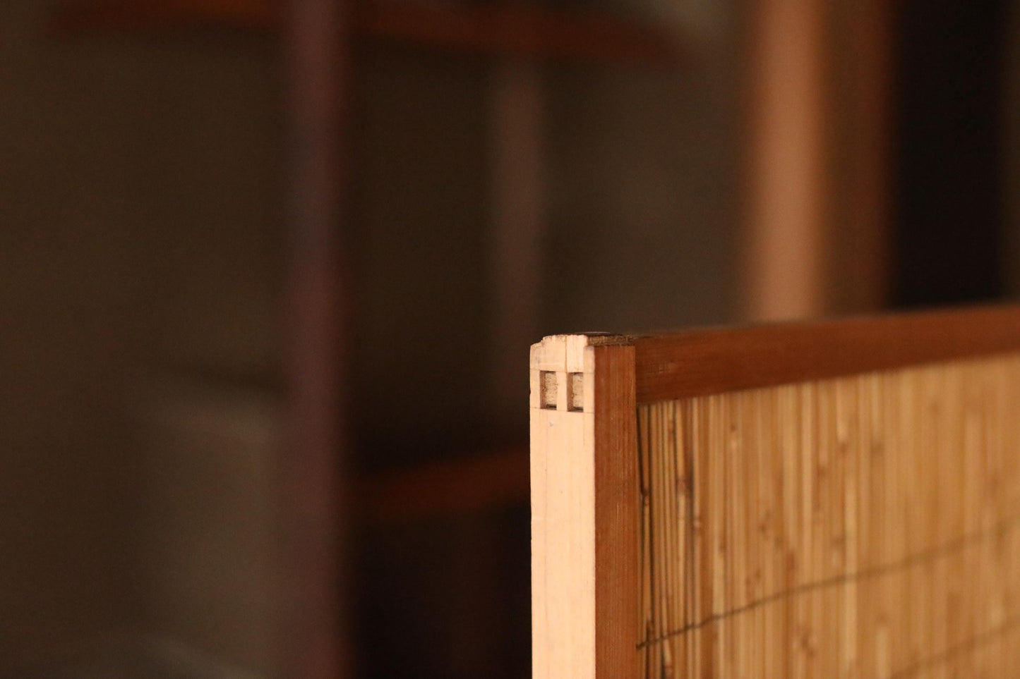 Japanese Reed Screen - Vintage Bamboo Shoji Divider | Woven Straw Panel