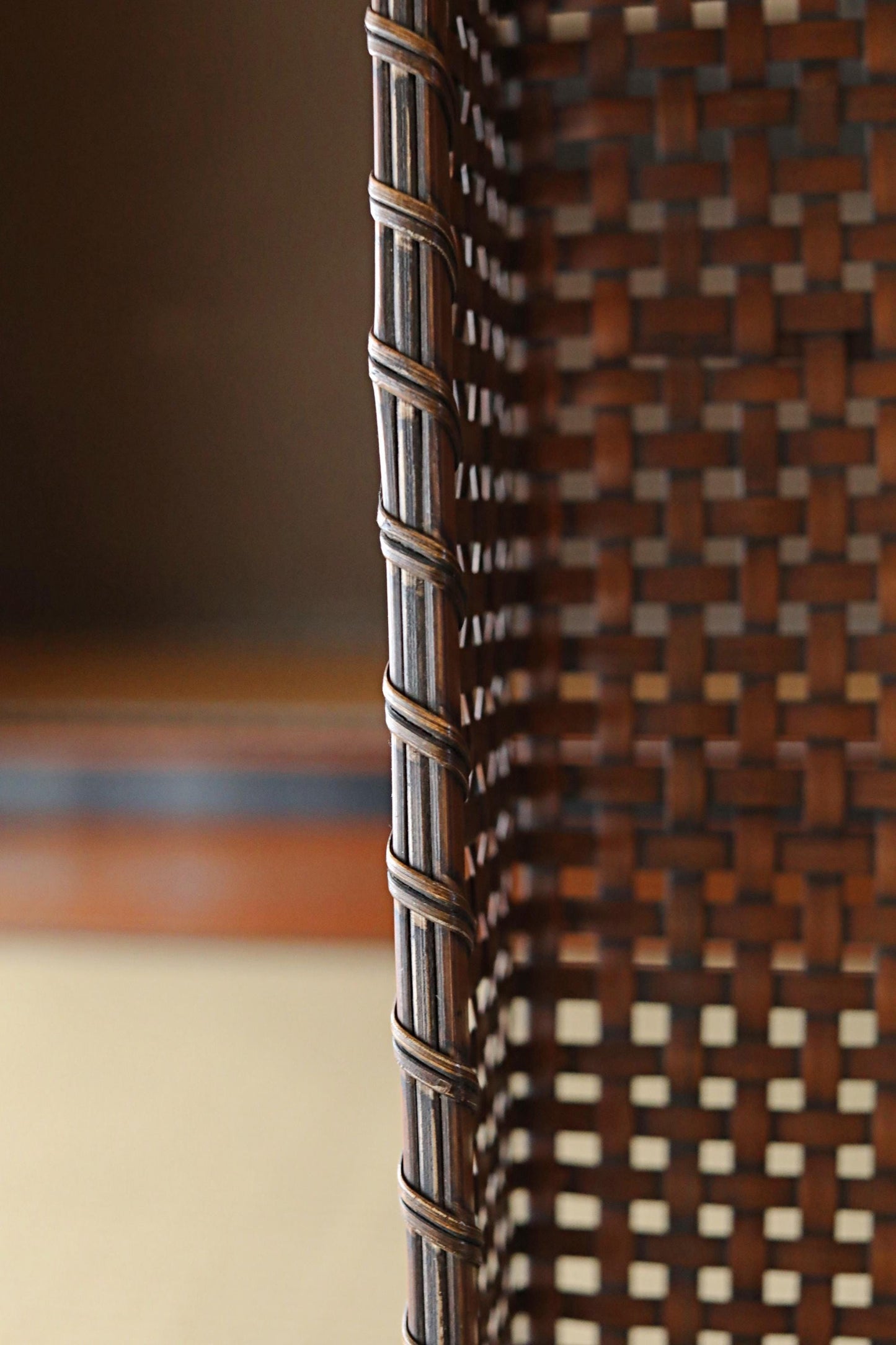Antique Bamboo Basket - Vintage Japanese Kimono Obi Box | 1920s Woven Storage