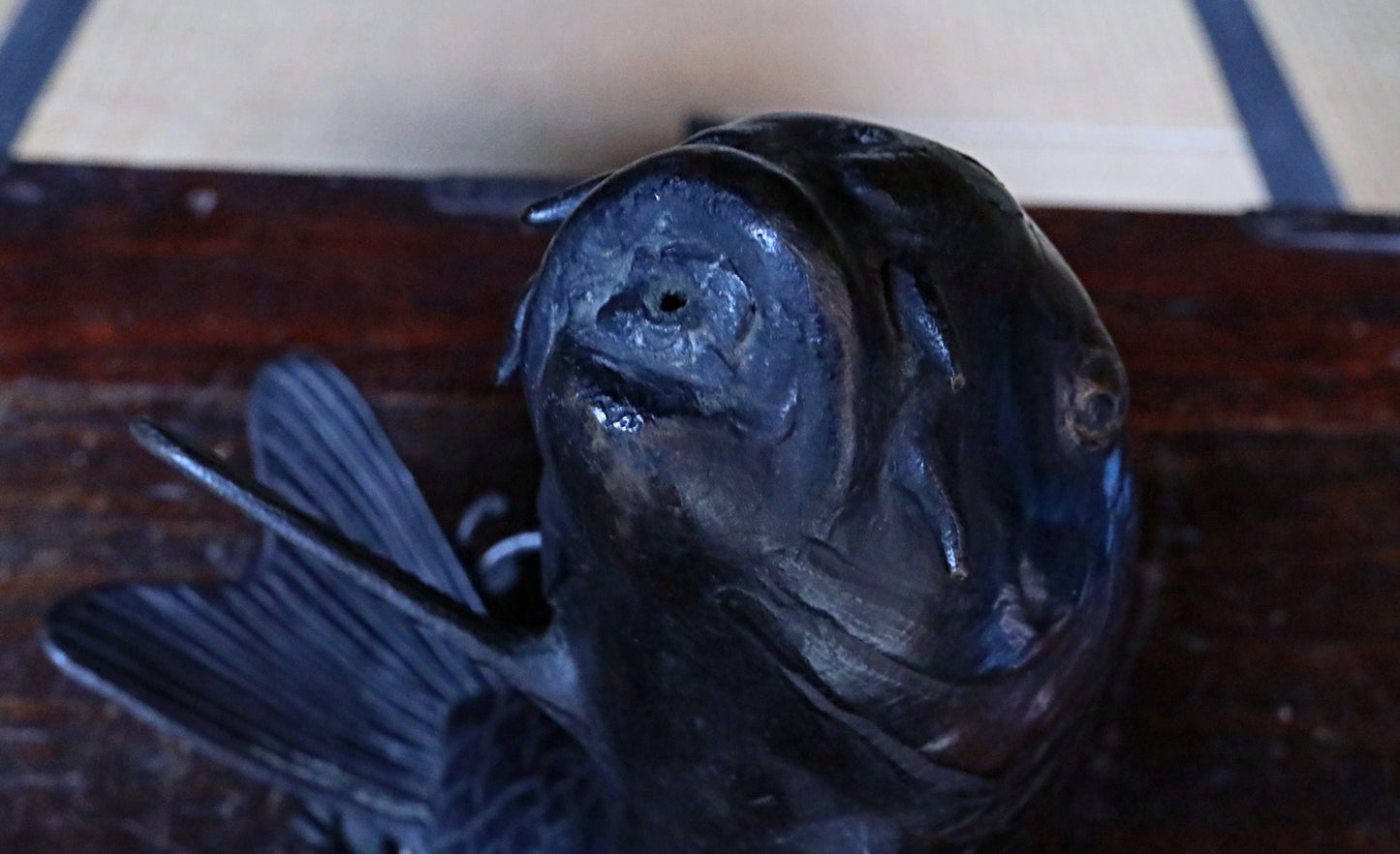 Bronze Koi Carp Fountain - Antique Japanese Garden Decor & Rustic Bronze Sculpture