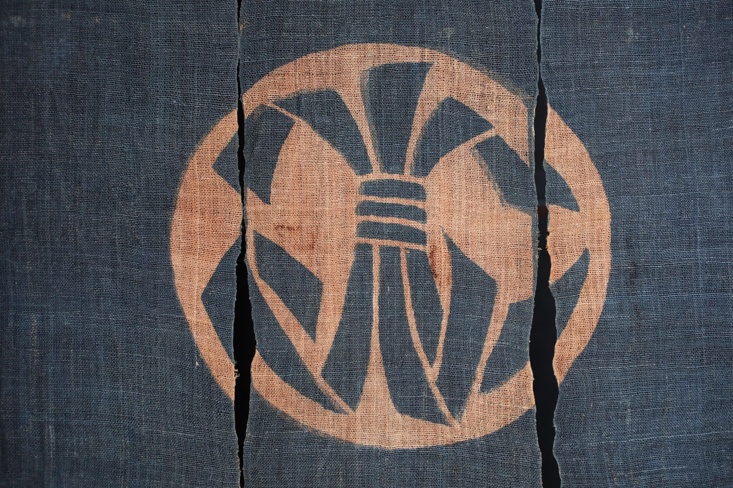 Antique Japanese Noren – Indigo Linen Curtain | Edo Era Textile Room Divider