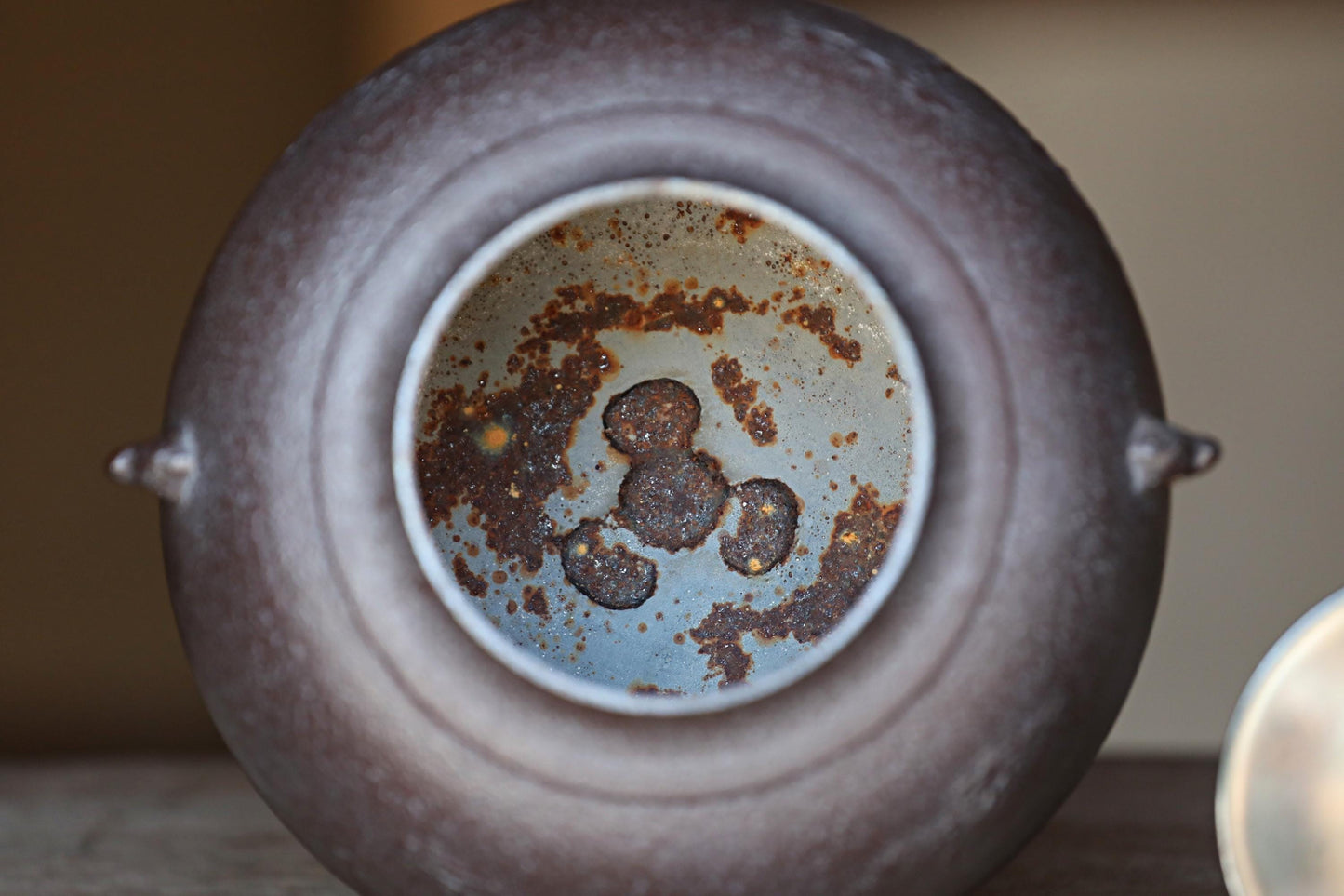 Vintage Cast Iron Kettle - Japanese Tea Ceremony Signed Copper Lid with Box