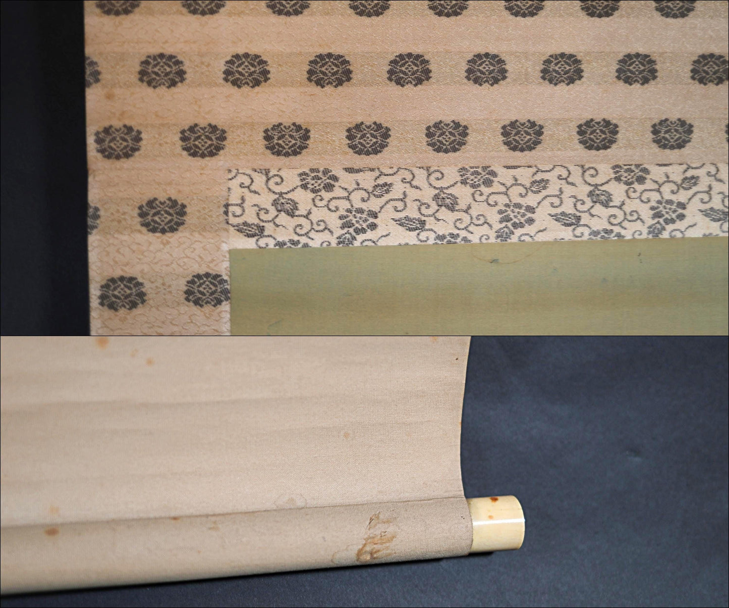 Japanese Antique Scroll - Kyoto Snow Painting on Silk and Paper, Signed Hirai Baisen Artwork