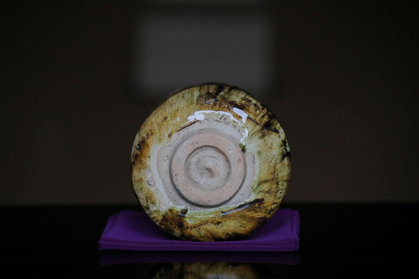 Shoudai-yaki Matcha Bowl - Handmade Japanese Tea Bowl with Straw Ash Glaze & Box