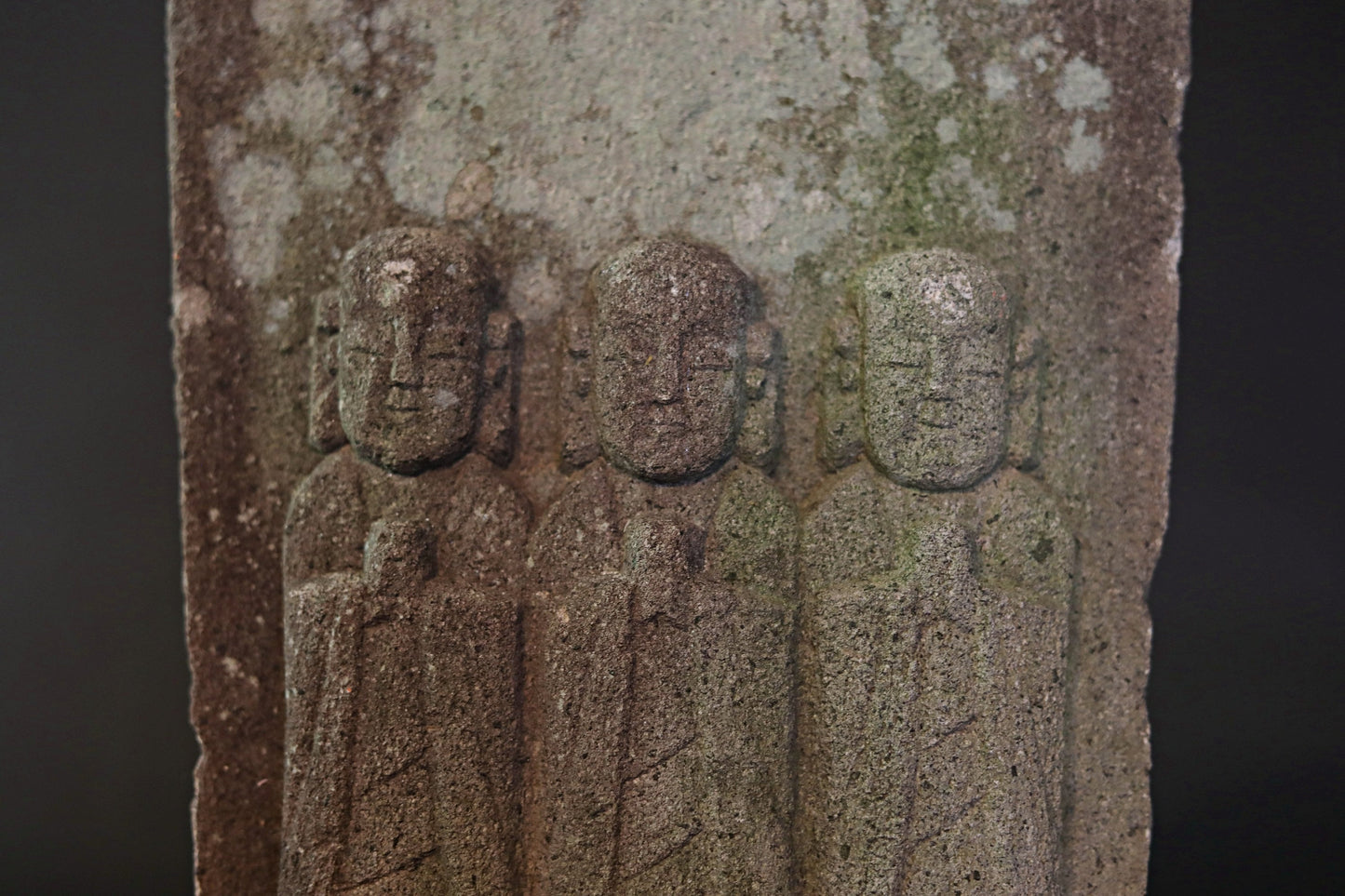 Japanese Stone Jizo Sculpture - Antique Buddhist Statue | 1700s Sandstone Garden Art