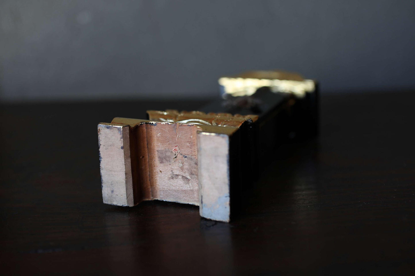 Japanese Buddhist Ihai Shrine - Vintage Gold Lacquer Miniature Temple Altar