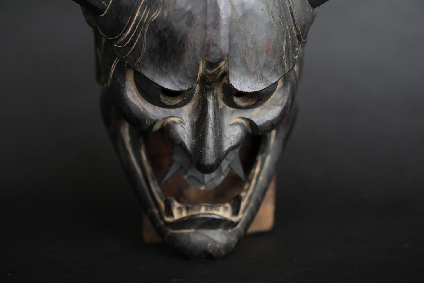 Hannya Mask - Hand Carved Wood Female Demon | Japanese Noh Theater Art Wall Decor