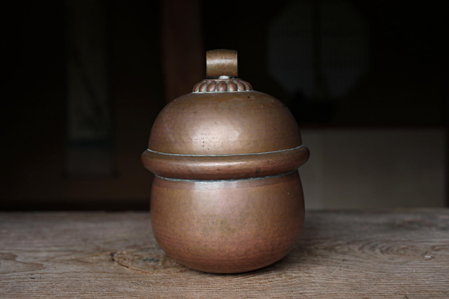 Japanese Antique Bronze Bell - Handcrafted Shinto Shrine Prayer Bell H9.1in