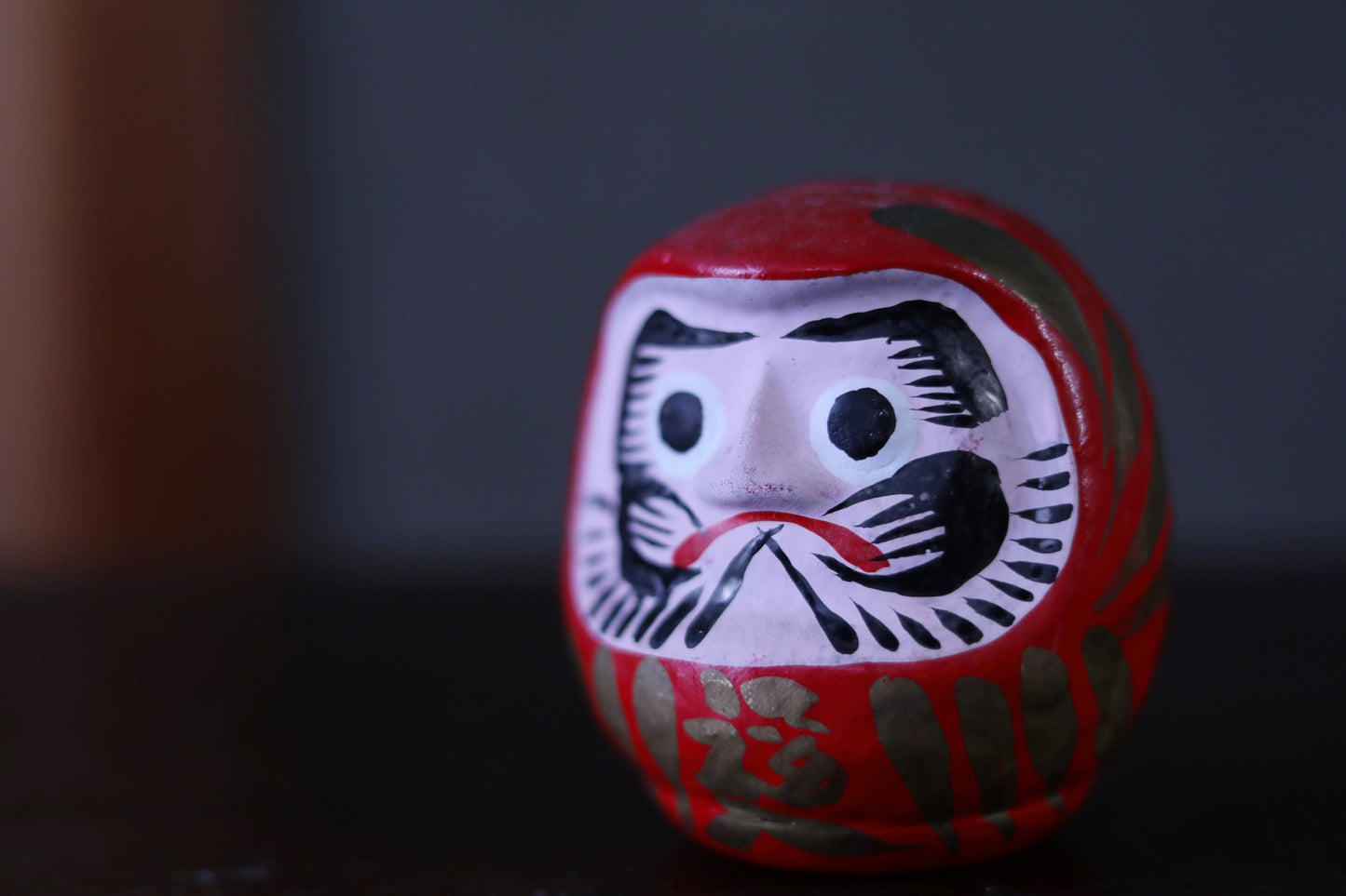 Daruma Japanese Doll - Traditional Paper Roly-Poly Toy | Buddhist Monk Figurine 3.5in