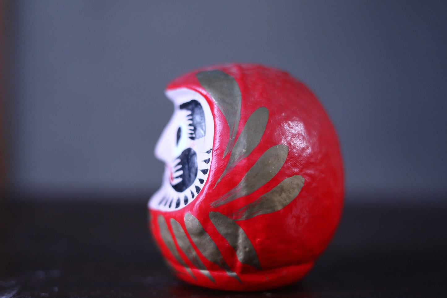 Daruma Japanese Doll - Traditional Paper Roly-Poly Toy | Buddhist Monk Figurine 3.5in