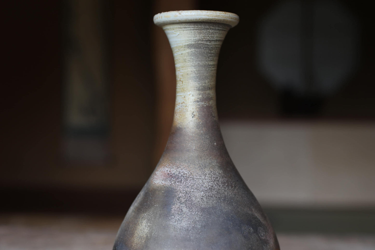 Bizen Ware Vase - Signed Japanese Pottery for Ikebana & Tea Ceremony Gift