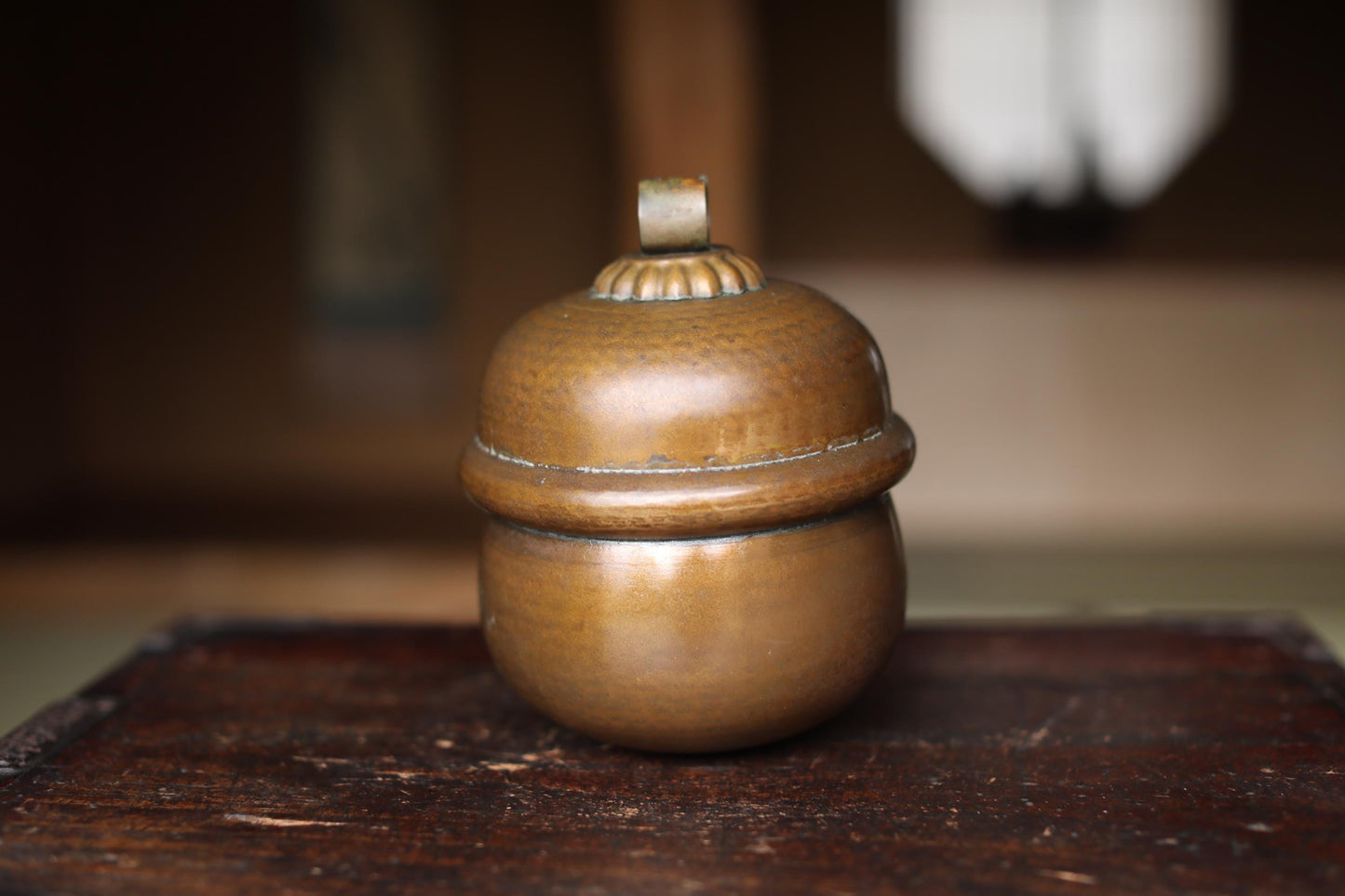 Japanese Bronze Bell - Hand Hammered Antique Shinto Shrine Bell With Sacred Sound