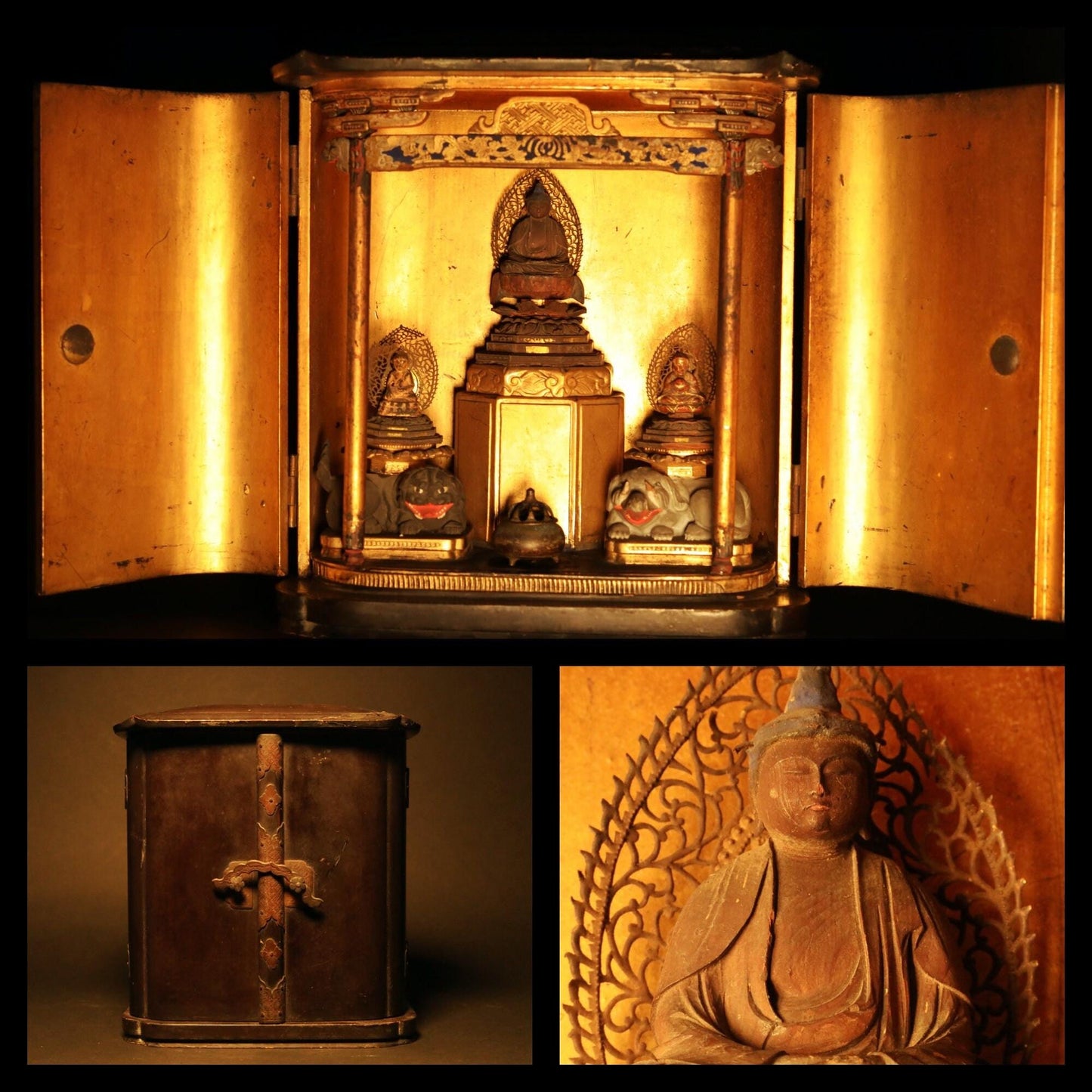 Shakyamuni Buddha Statue – Antique Japanese Sculpture | Edo Era Wood Carving