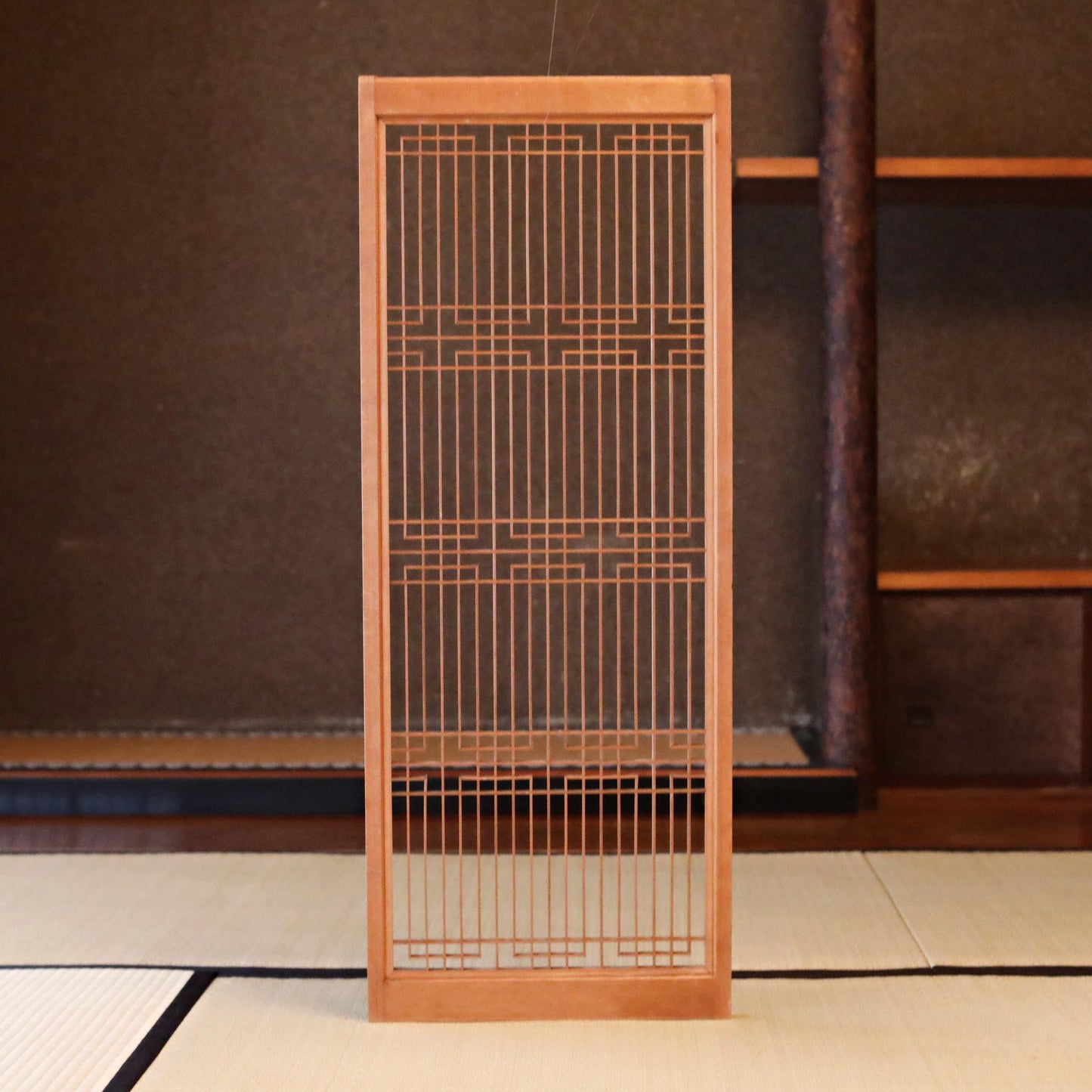 Kumiko Shoji Screen - Handcrafted Japanese Room Divider | Vintage Wooden Lattice Panel