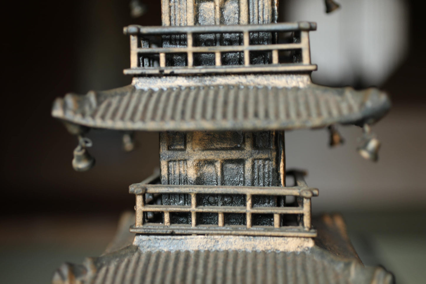 Large Cast Iron Pagoda - Five-Storied Japanese Garden Statue | Solid Iron Sculpture