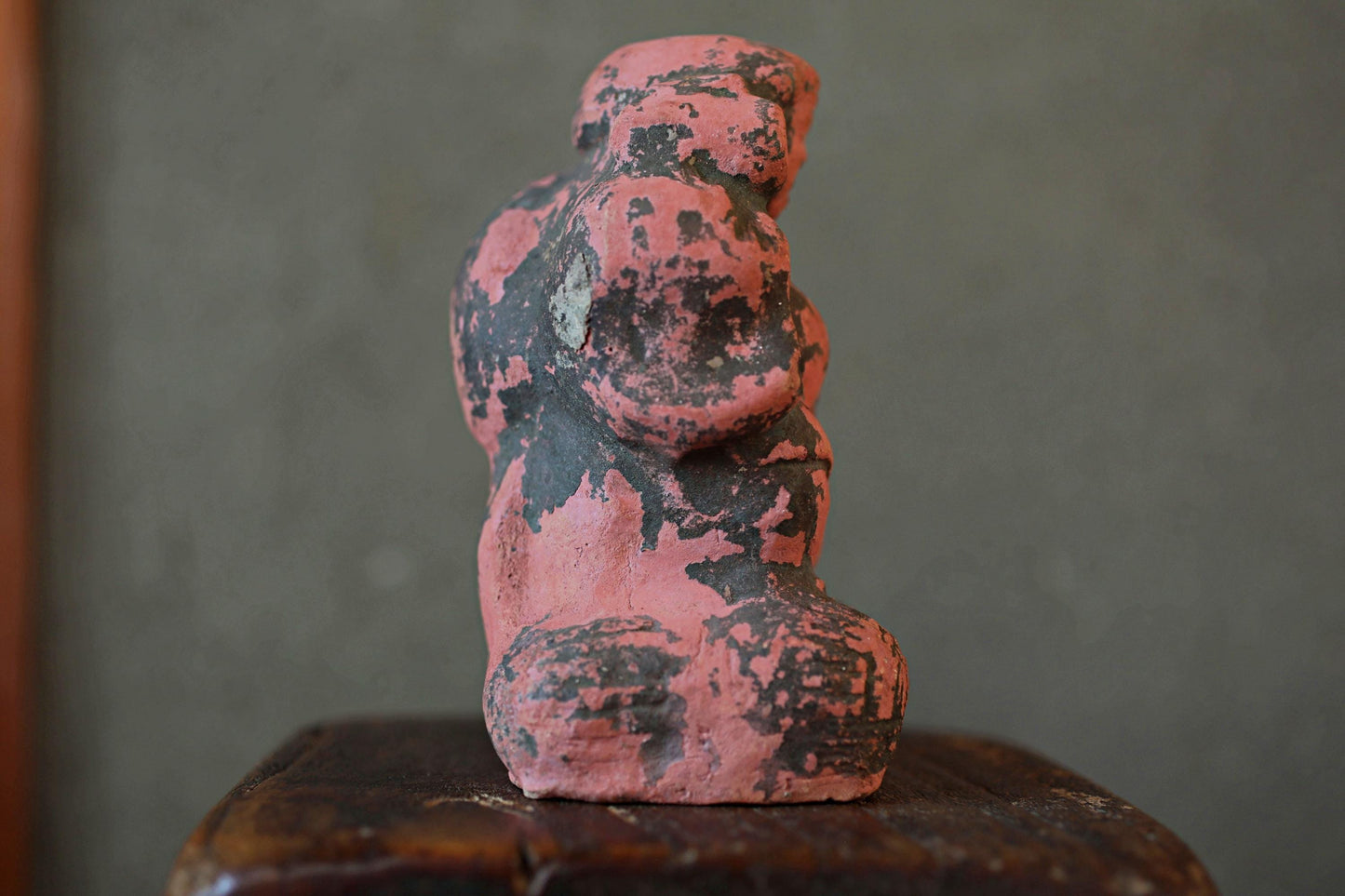 Daikoku Figurine - Japanese Antique Pottery Edo Period God of Wealth Statue