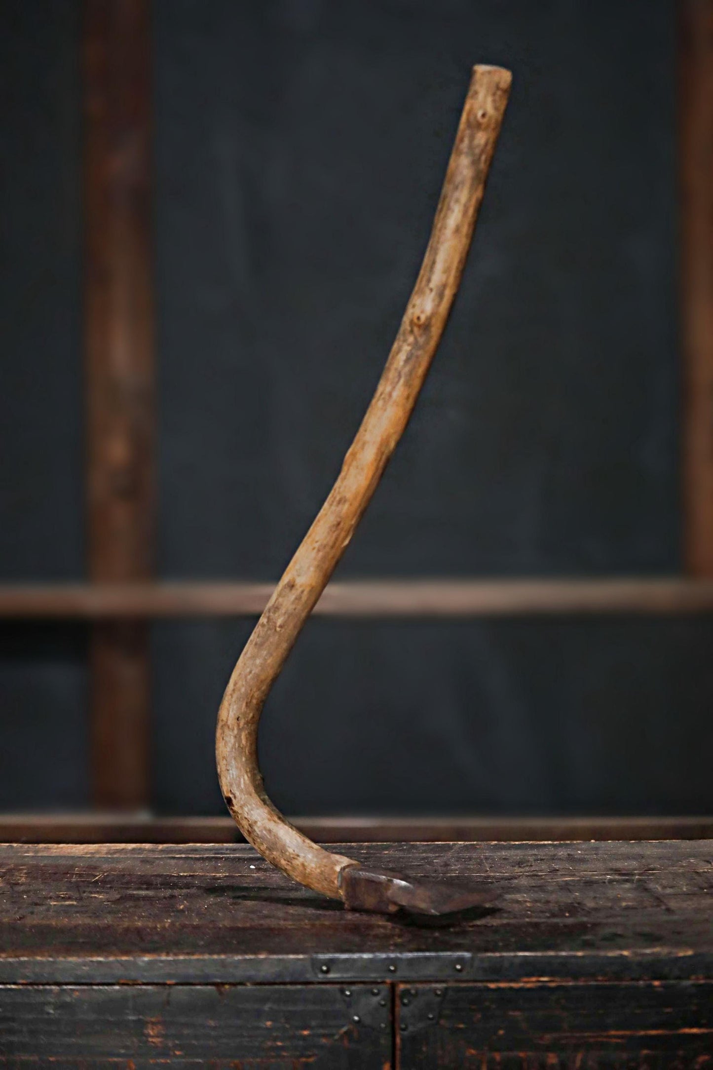 Japanese Vintage Adze - Signed Carpenter's Wood Tool with Naguri Cutting Marks