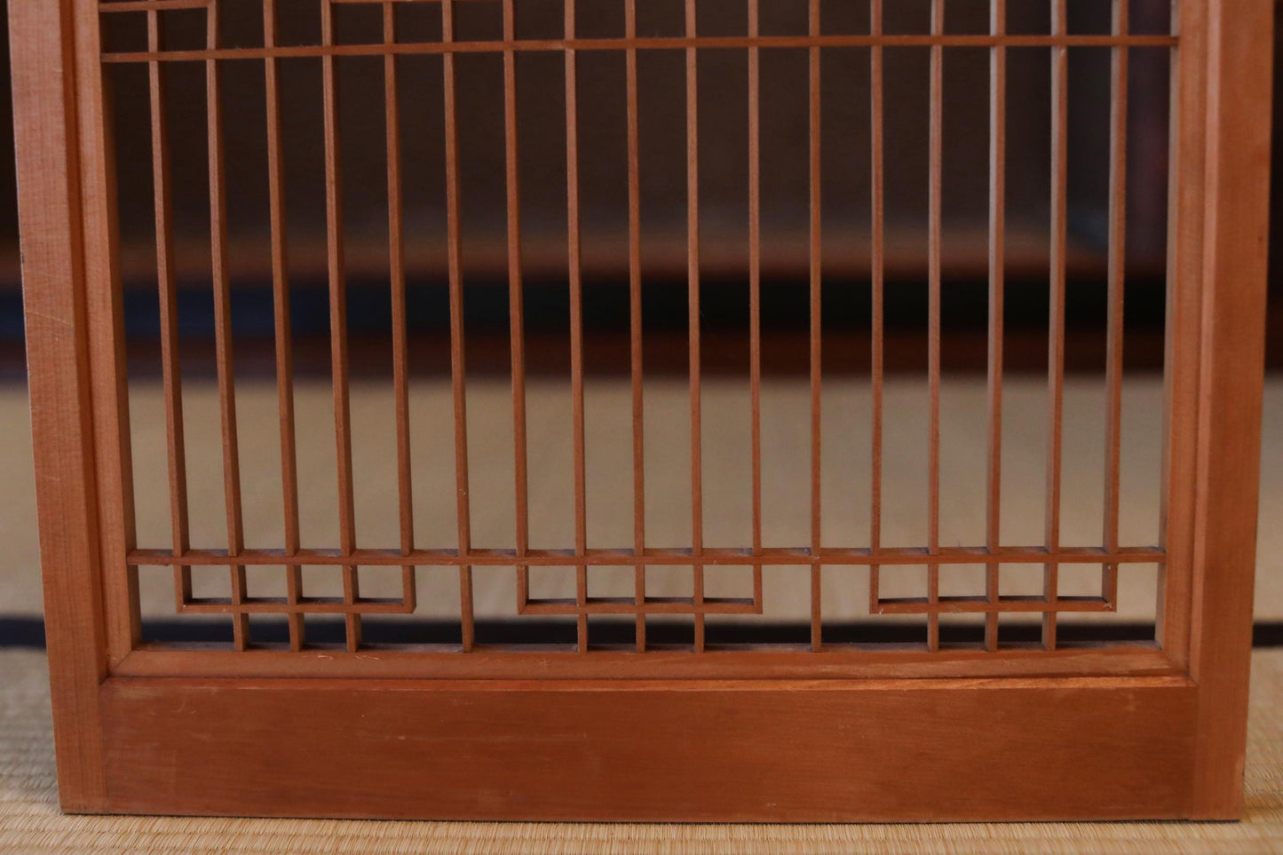 Kumiko Shoji Screen - Handcrafted Japanese Room Divider | Vintage Wooden Lattice Panel